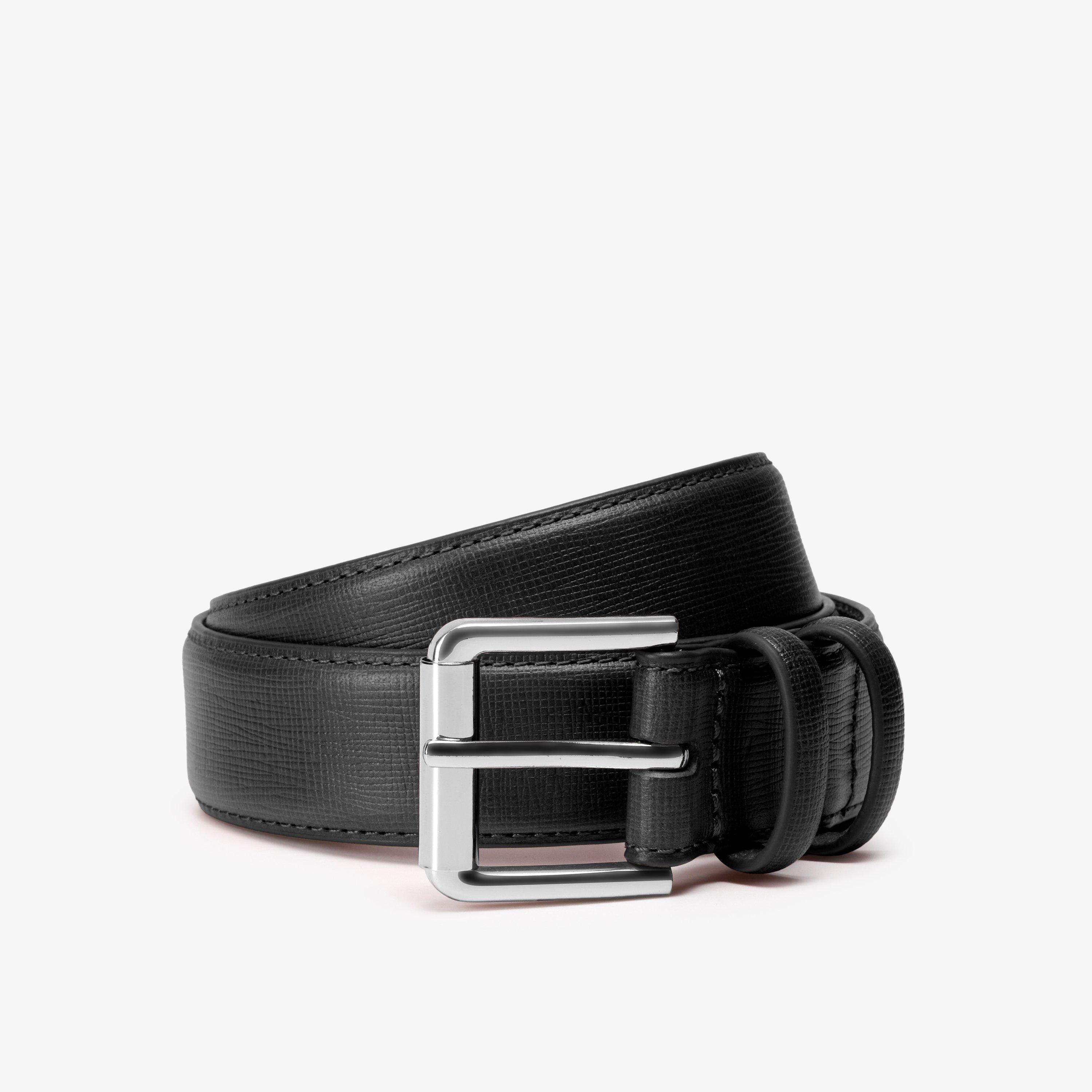 Embossed Premium Leather Black Belts, view 1 of 2