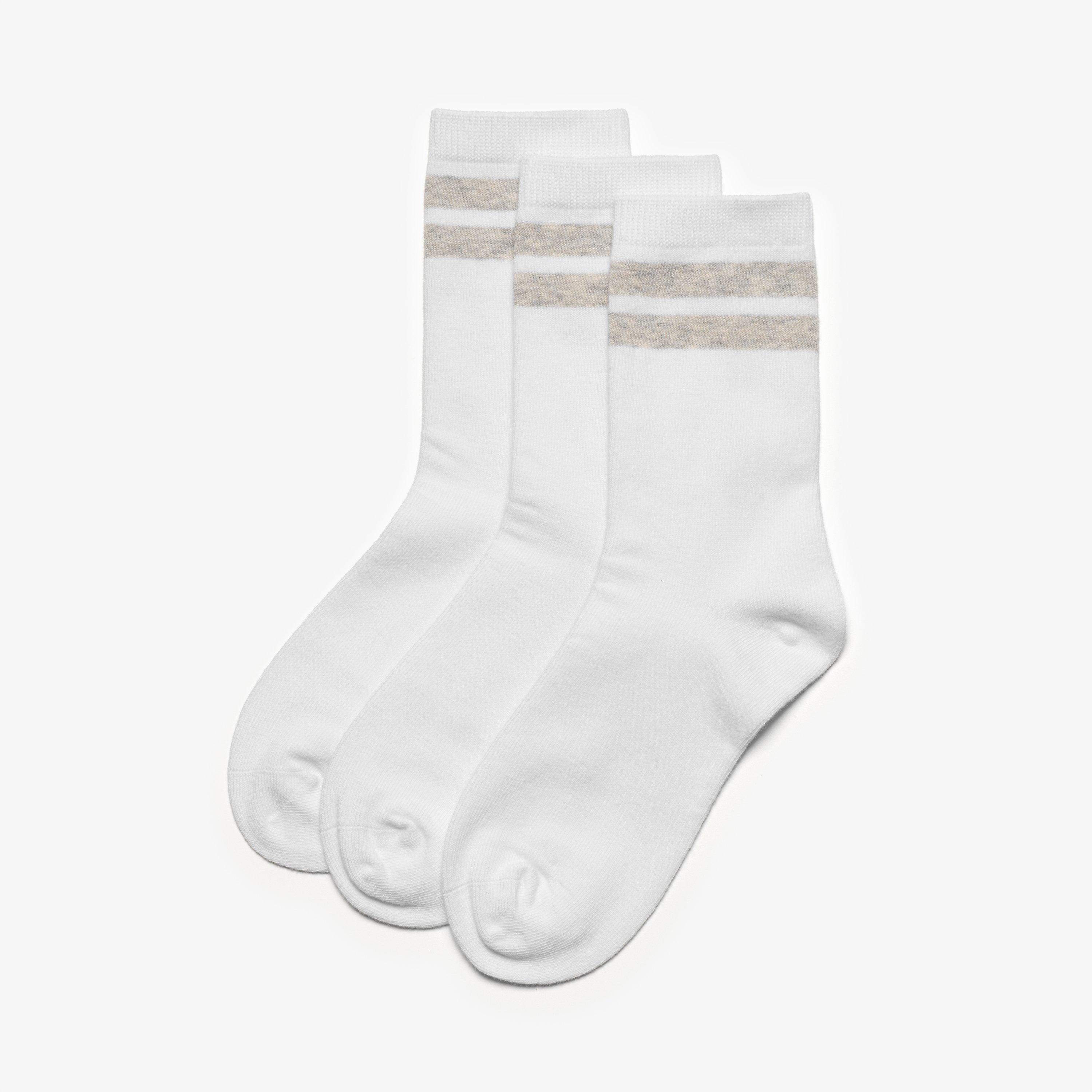 3 Pack Band Socks Size 12.5-3.5 White Combination Socks, view 1 of 2