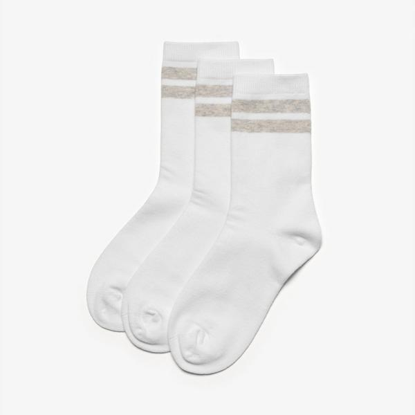 3 Pack Band Socks Size 12.5-3.5 — White