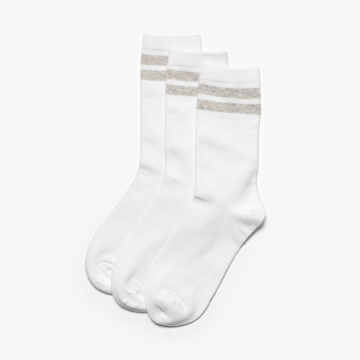 3 Pack Band Socks Size 4-6.5 — White