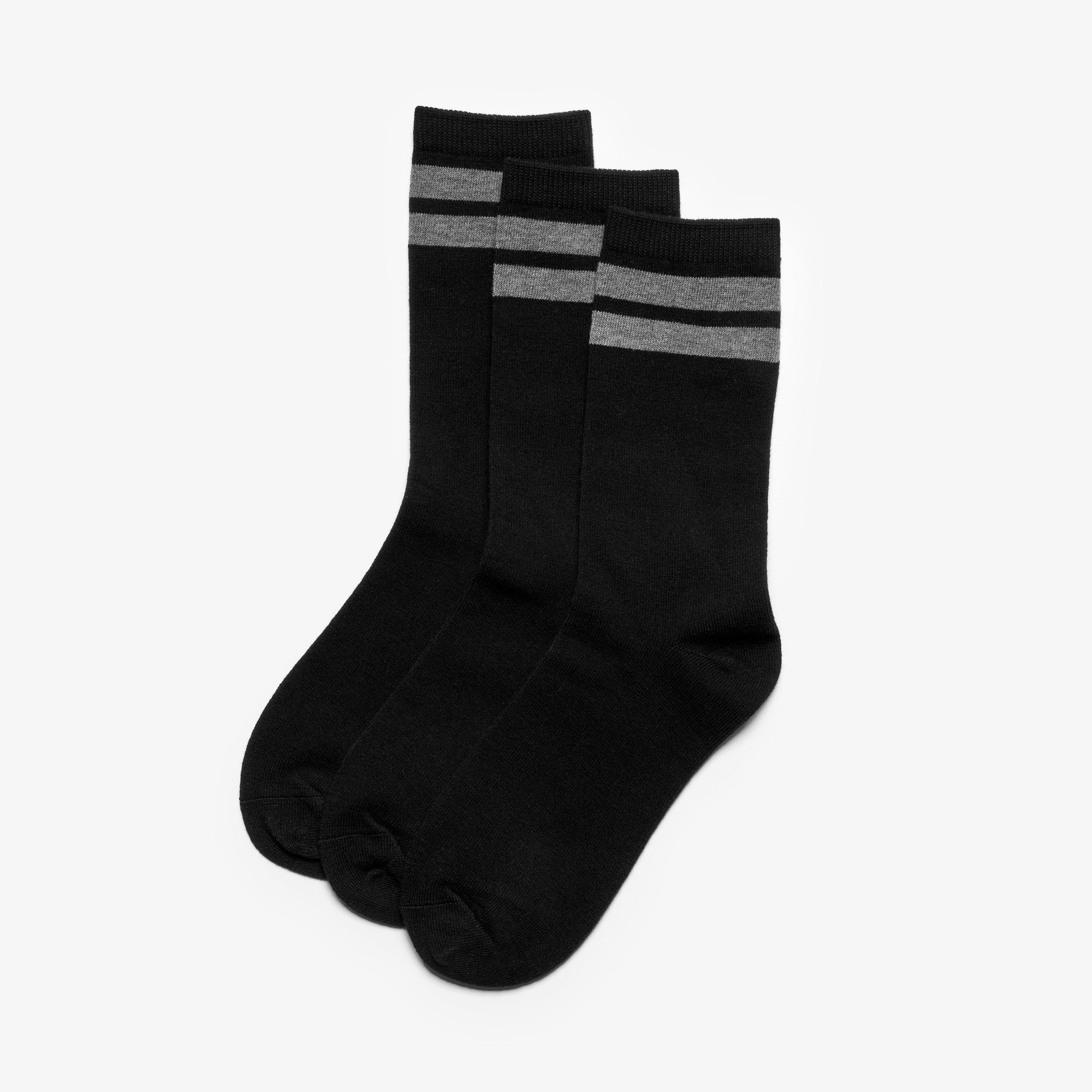 3 Pack Band Socks Size 4-6.5 Black Combination Socks, view 1 of 2