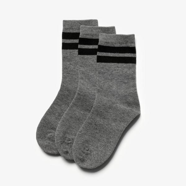3 Pack Band Socks Size 9-12 — Grey