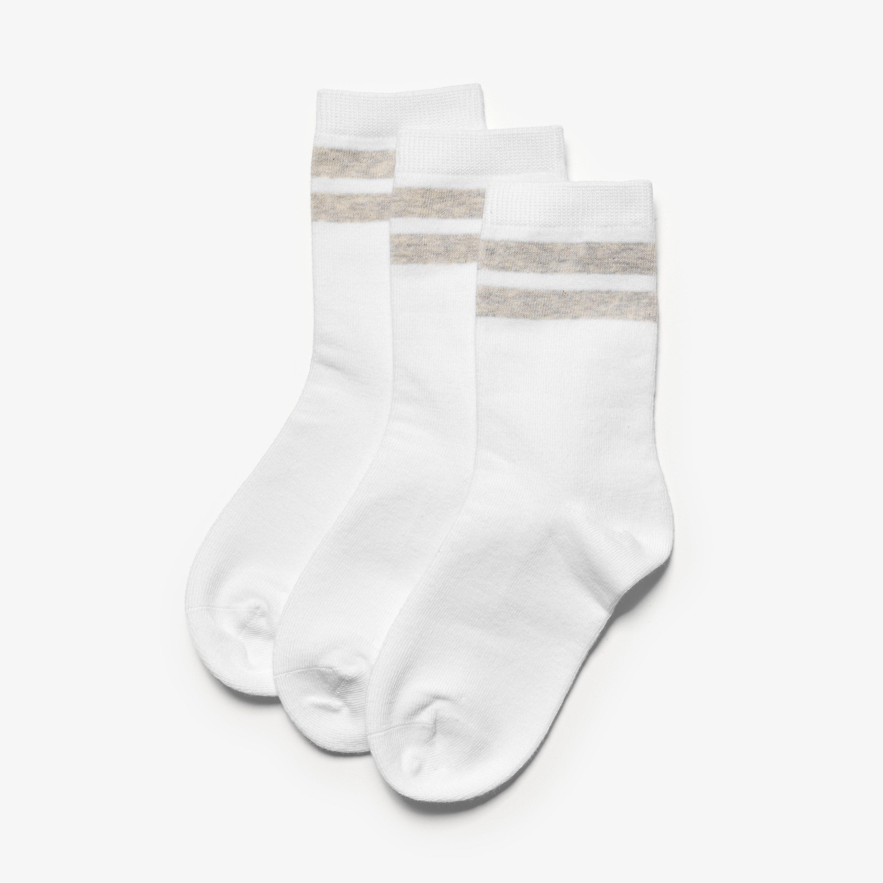 3 Pack Band Socks Size 9-12 White Combination Socks, view 1 of 2