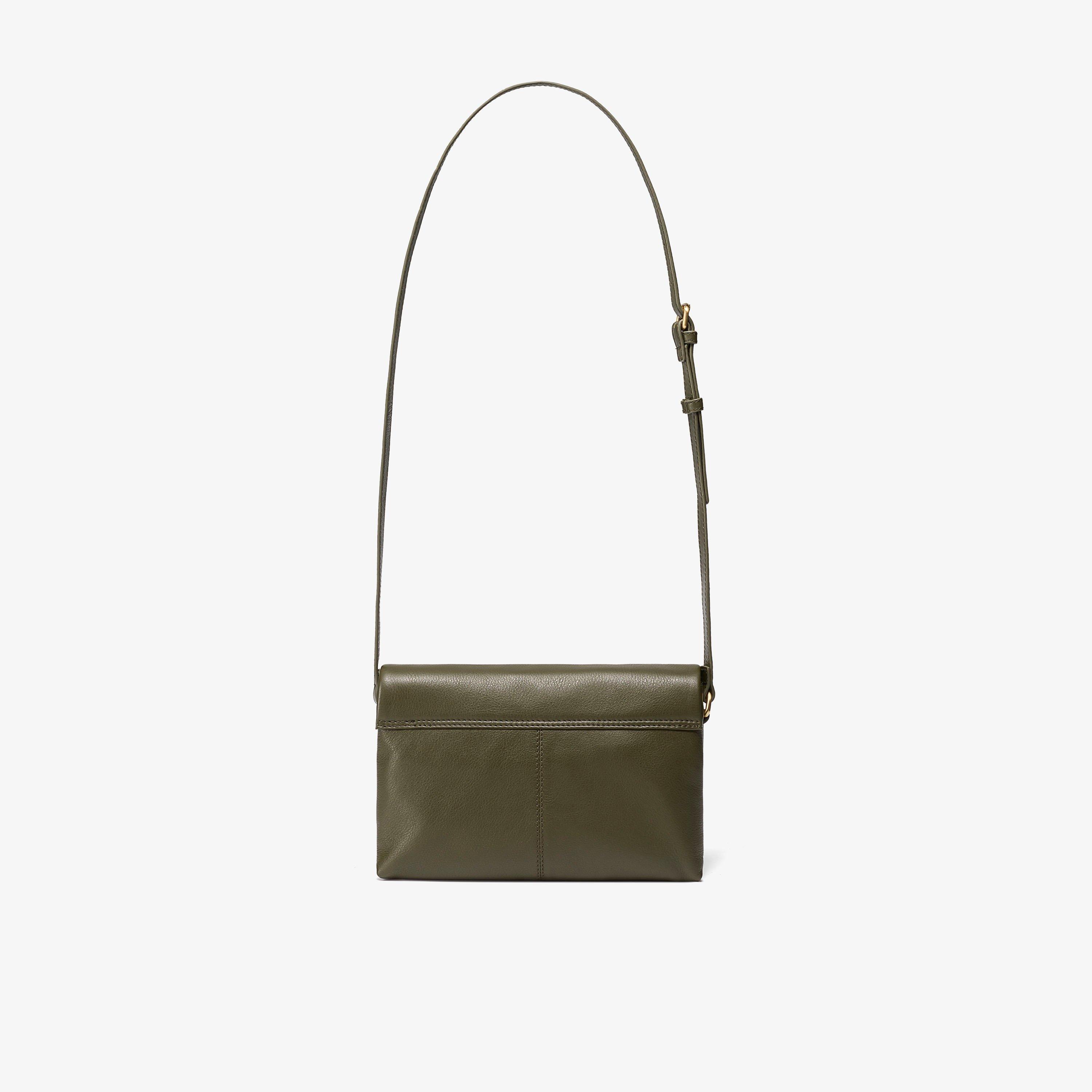 Phoebe Cross Dark Olive Leather Cross Body Bag, view 2 of 6