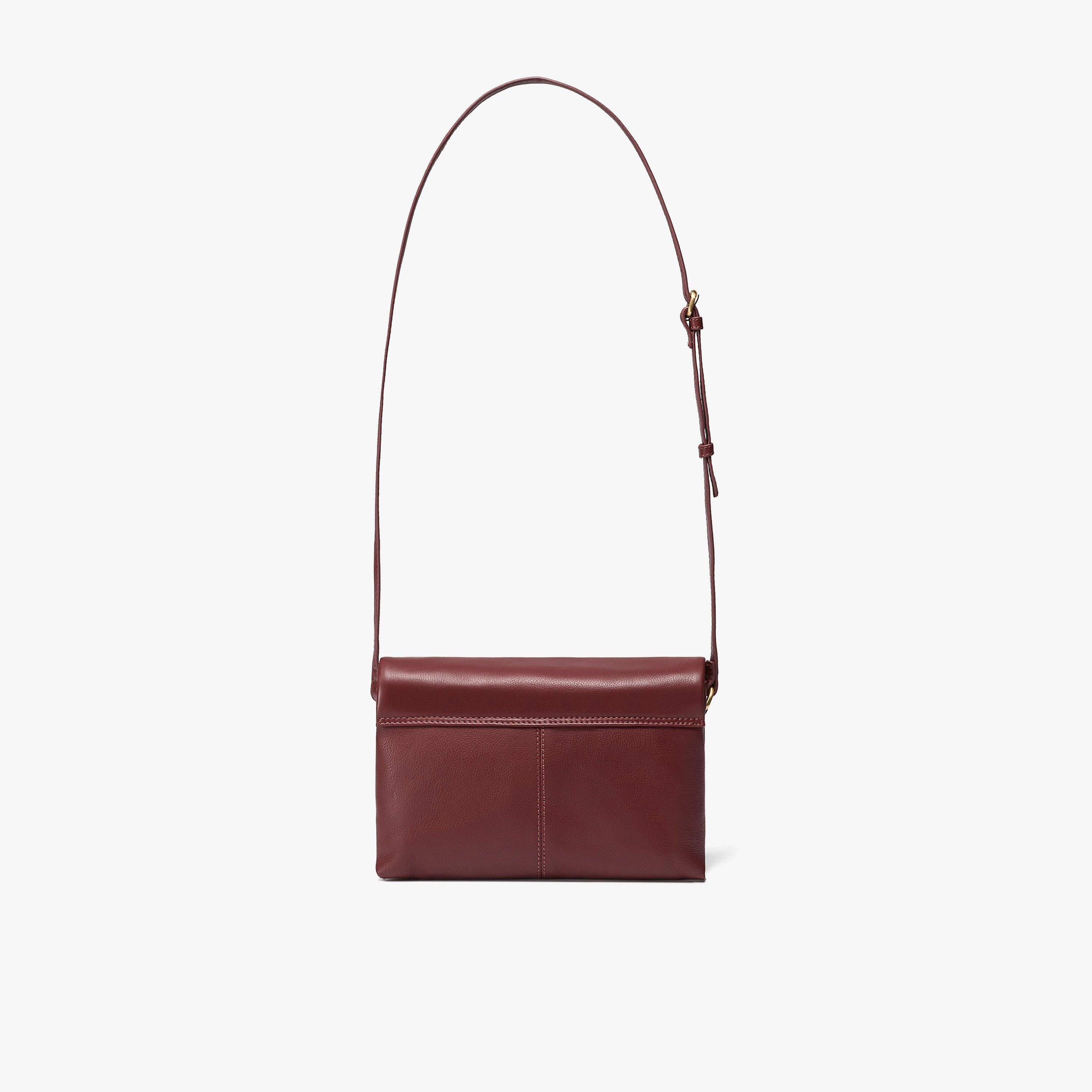 Phoebe Cross Dark Red Leather Cross Body Bag, view 2 of 6