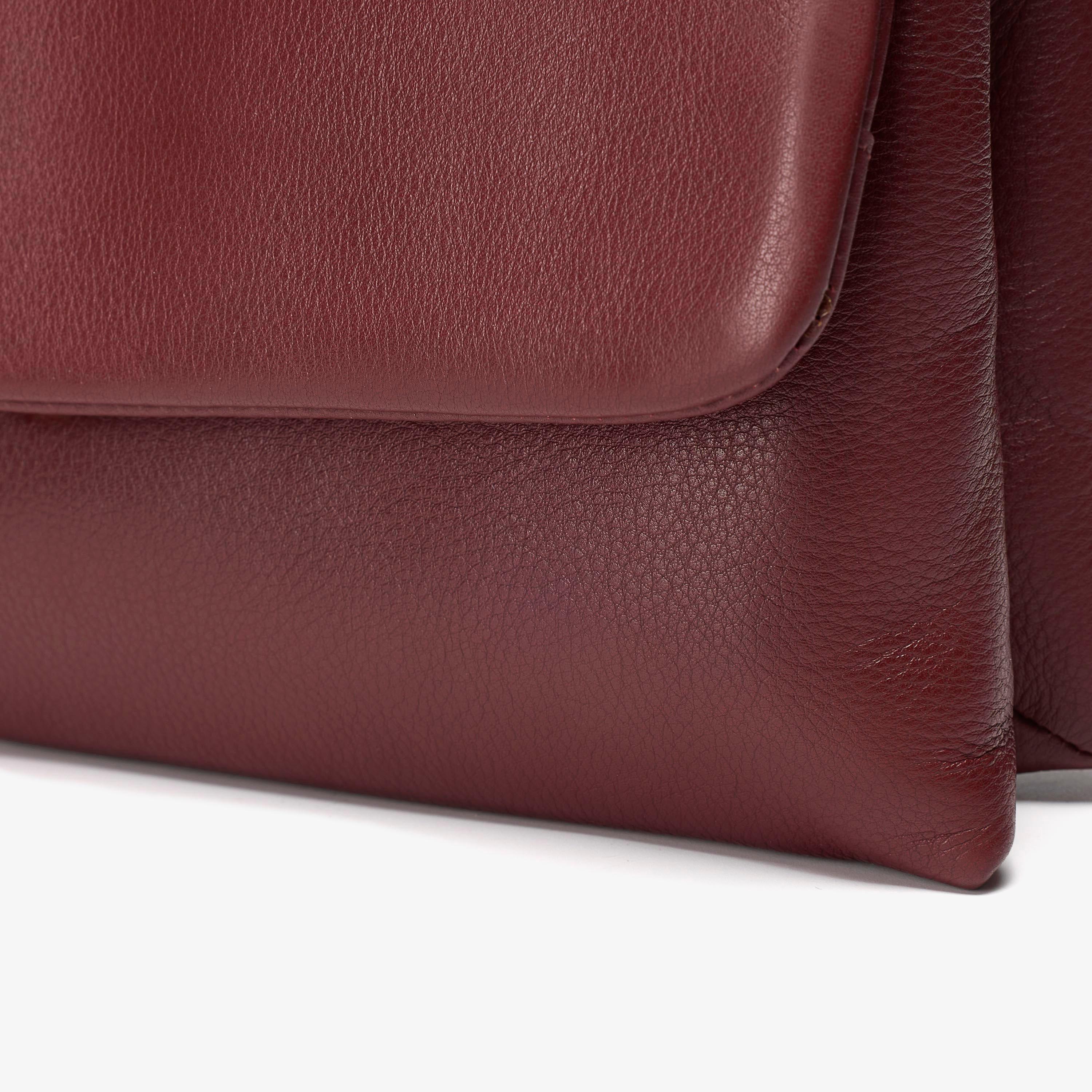 Phoebe Cross Dark Red Leather Cross Body Bag, view 5 of 6