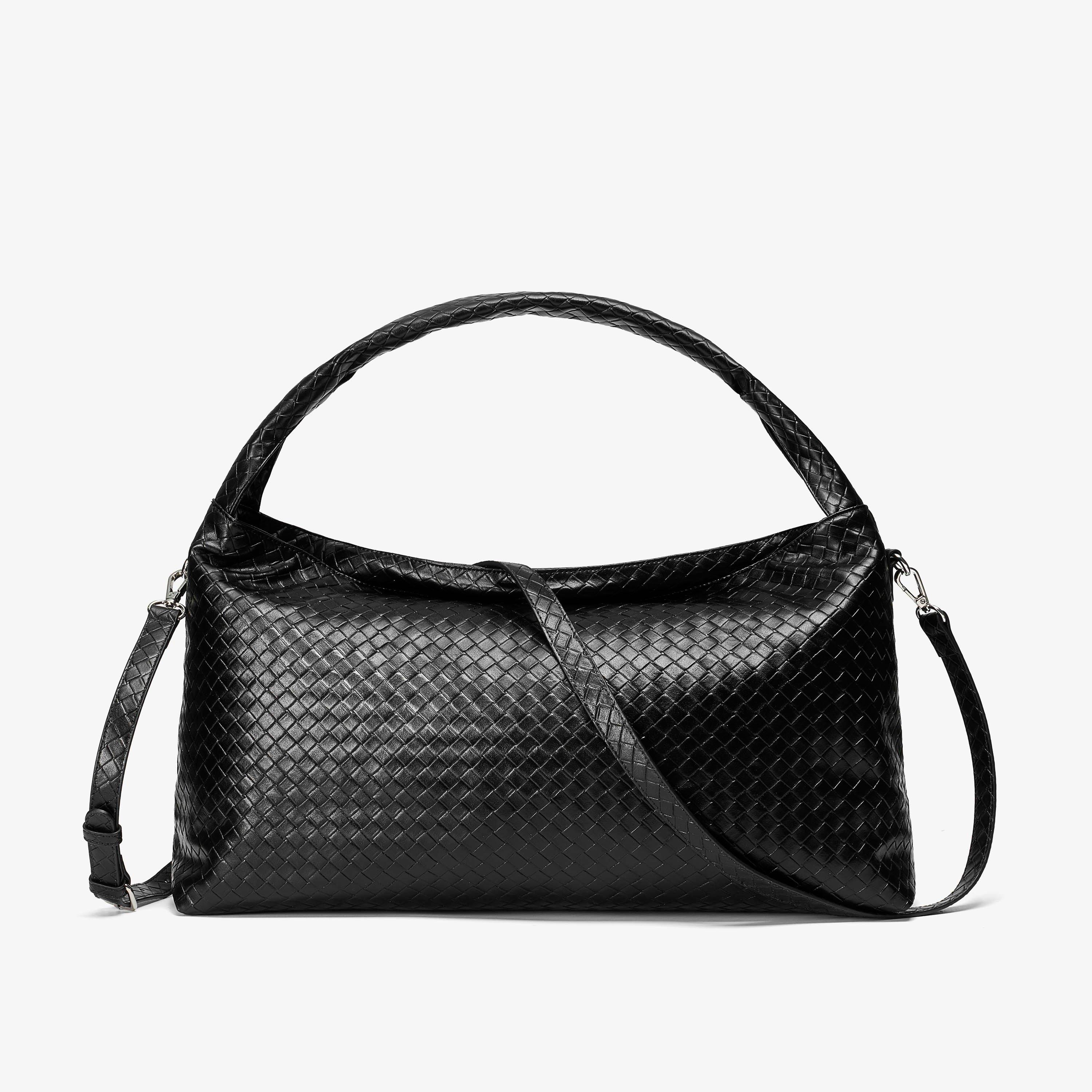 Veya Woven Tote Black Tote Bag, view 1 of 6