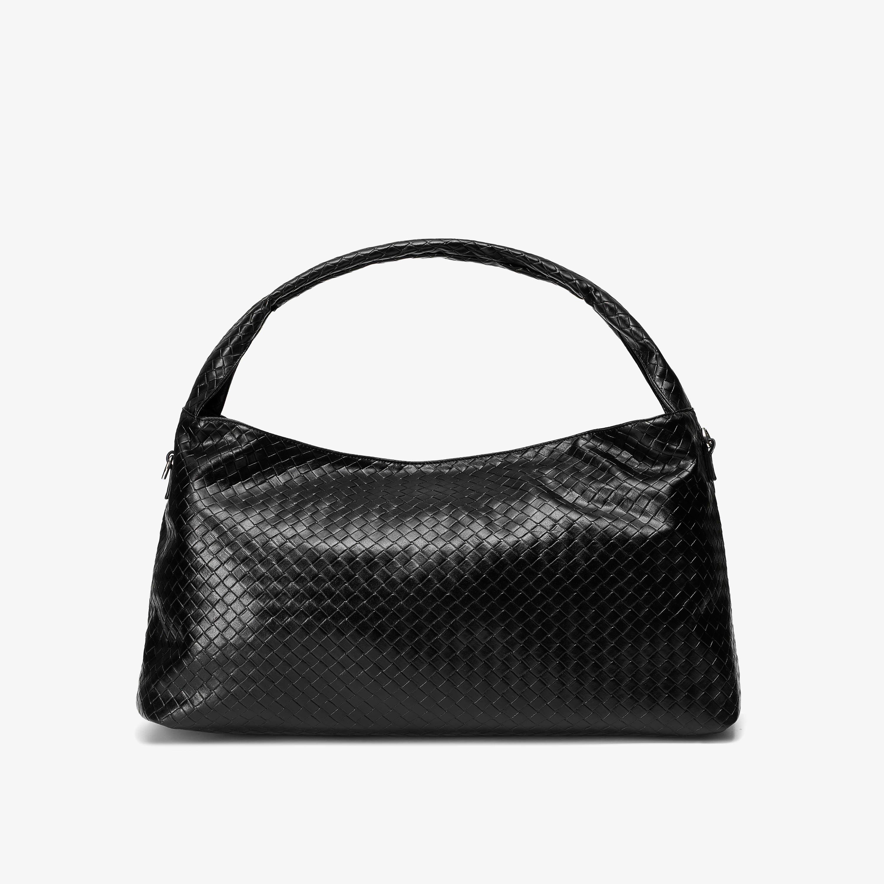 Veya Woven Tote Black Tote Bag, view 2 of 6