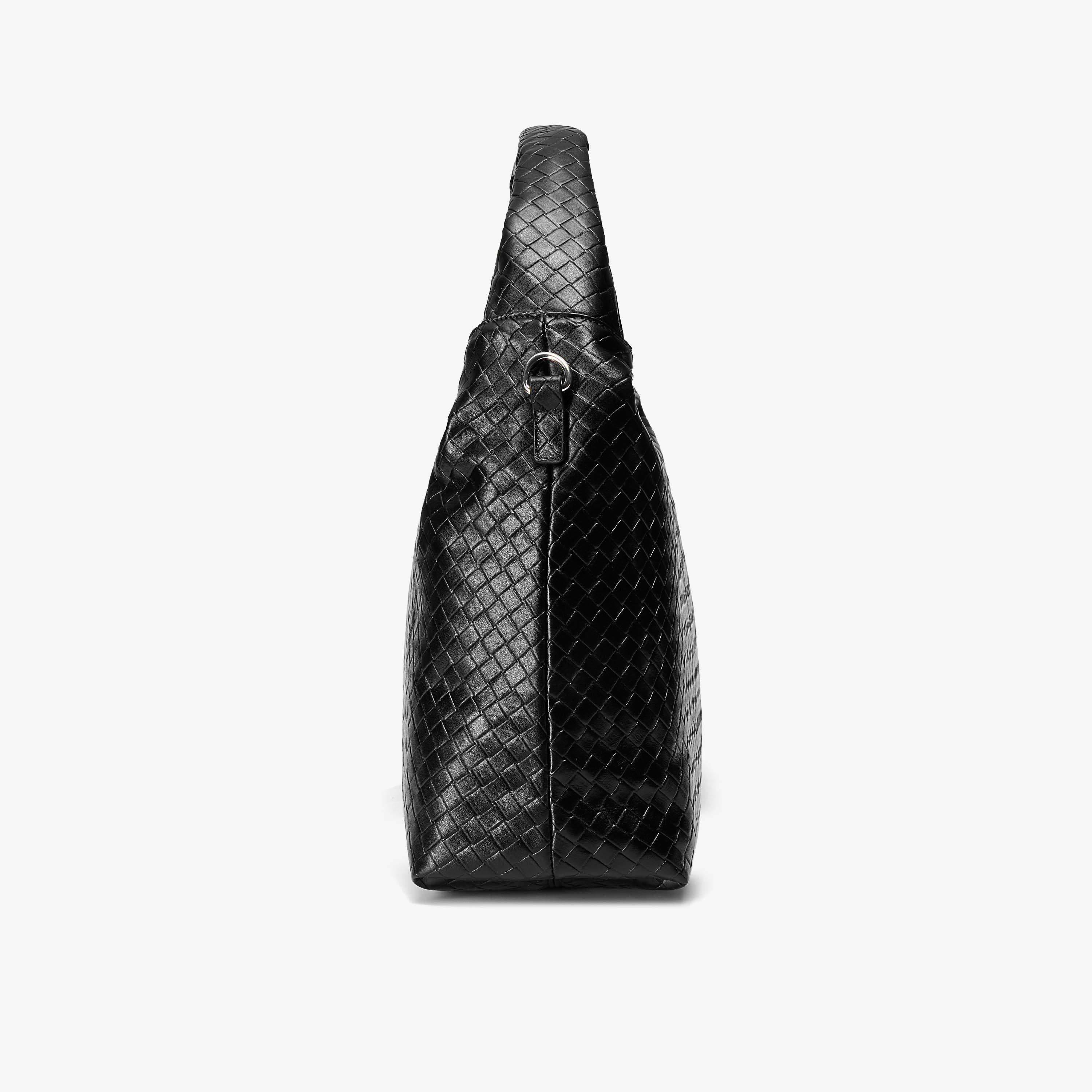 Veya Woven Tote Black Tote Bag, view 3 of 6