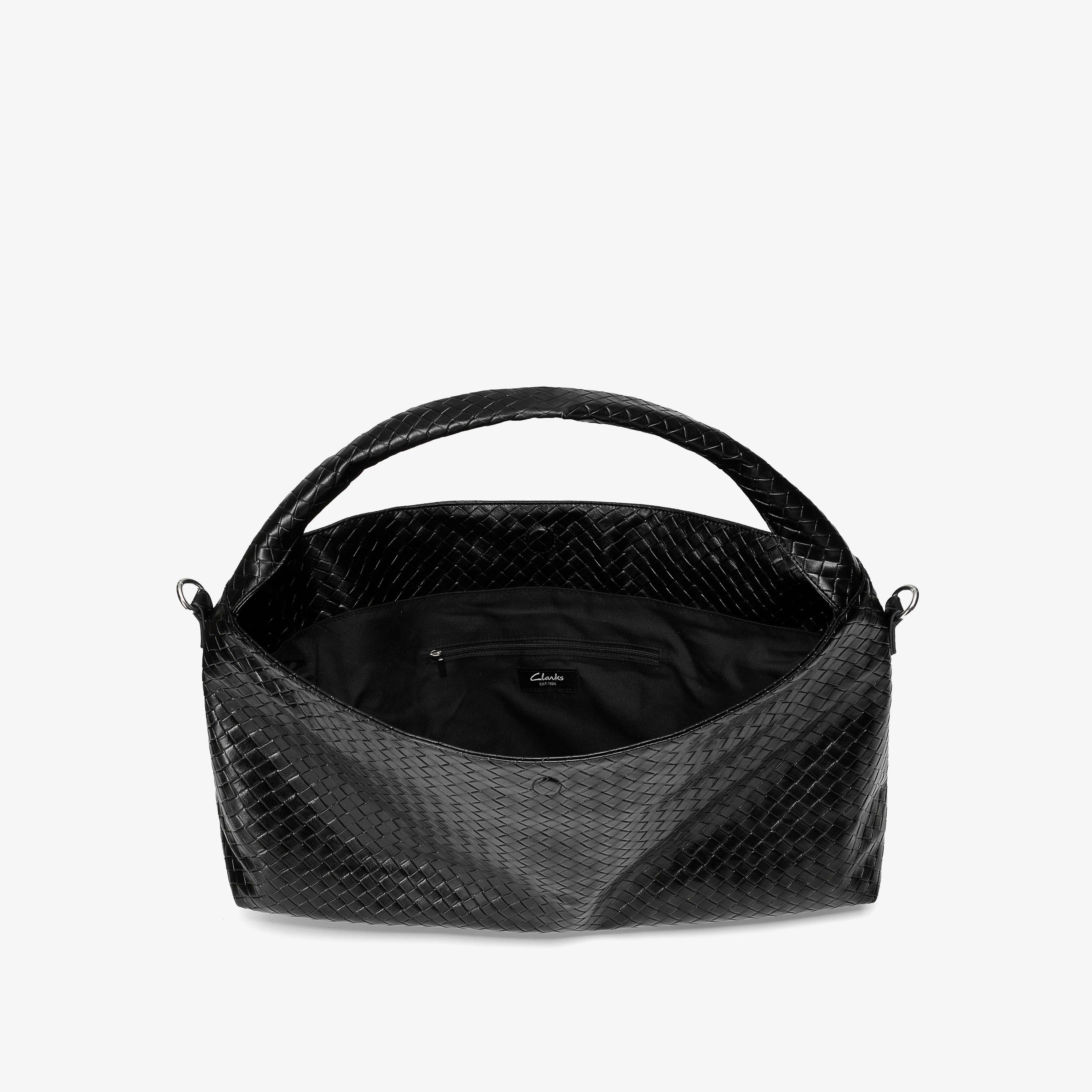 Veya Woven Tote Black Tote Bag, view 4 of 6