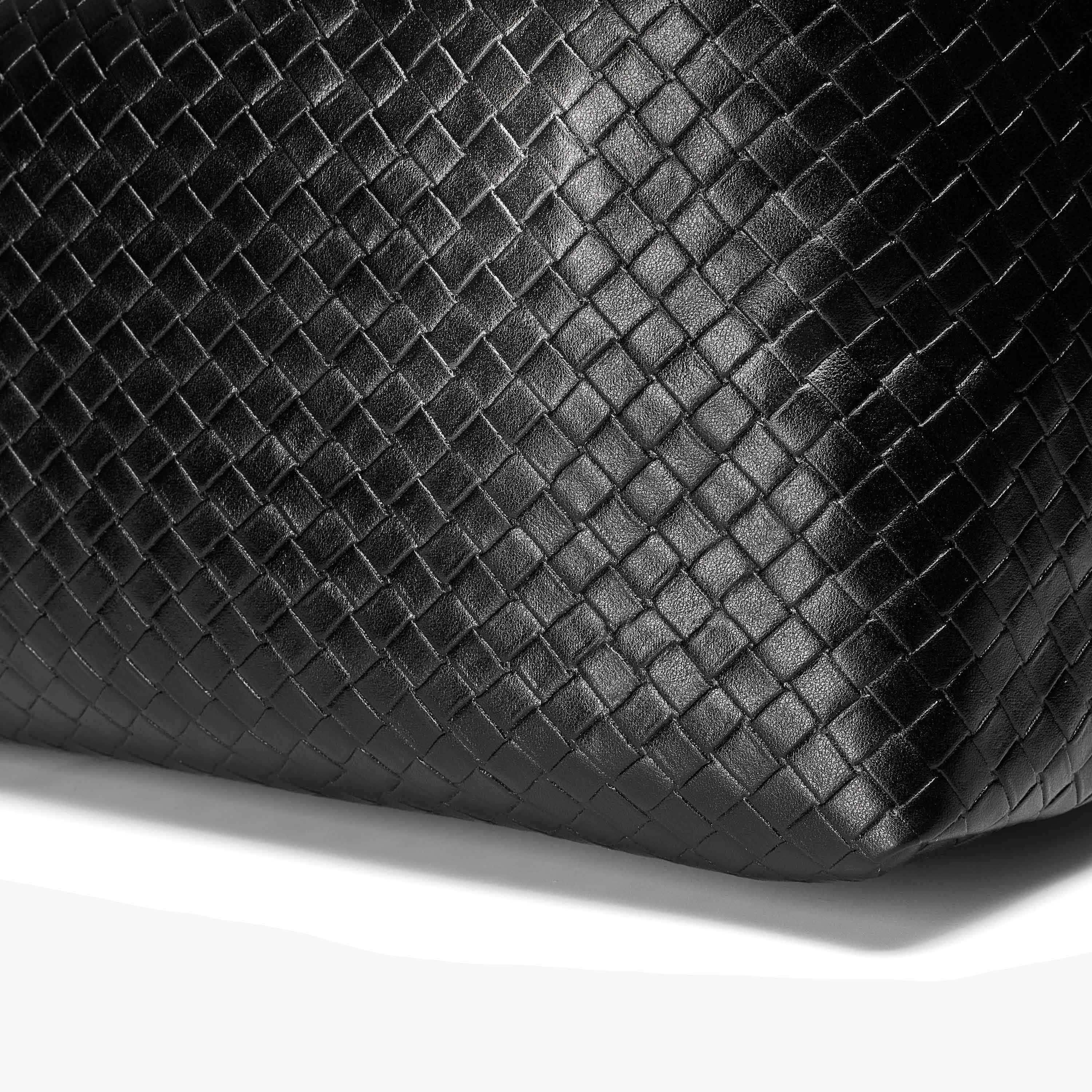 Veya Woven Tote Black Tote Bag, view 5 of 6