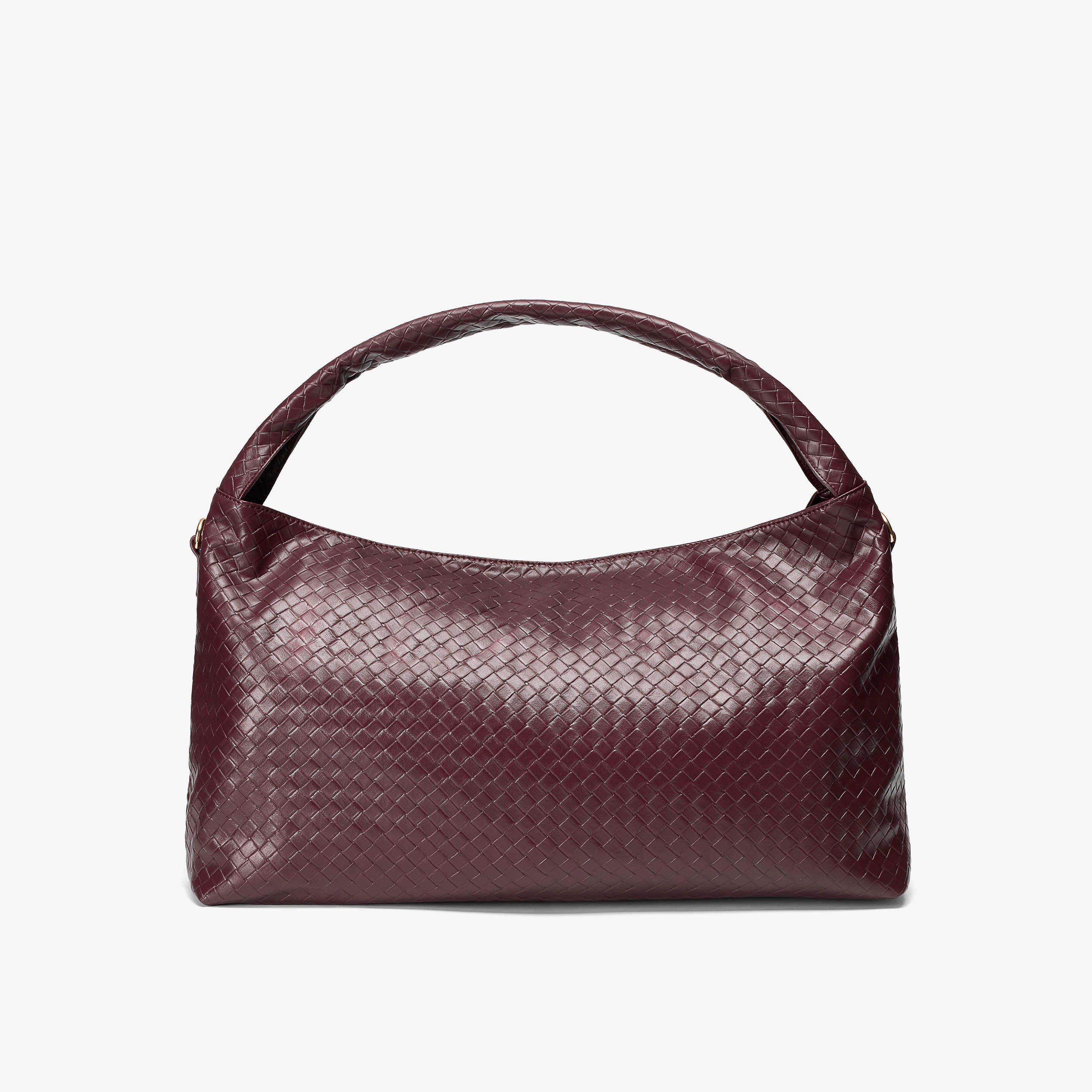 Veya Woven Tote Burgundy Tote Bag, view 2 of 6