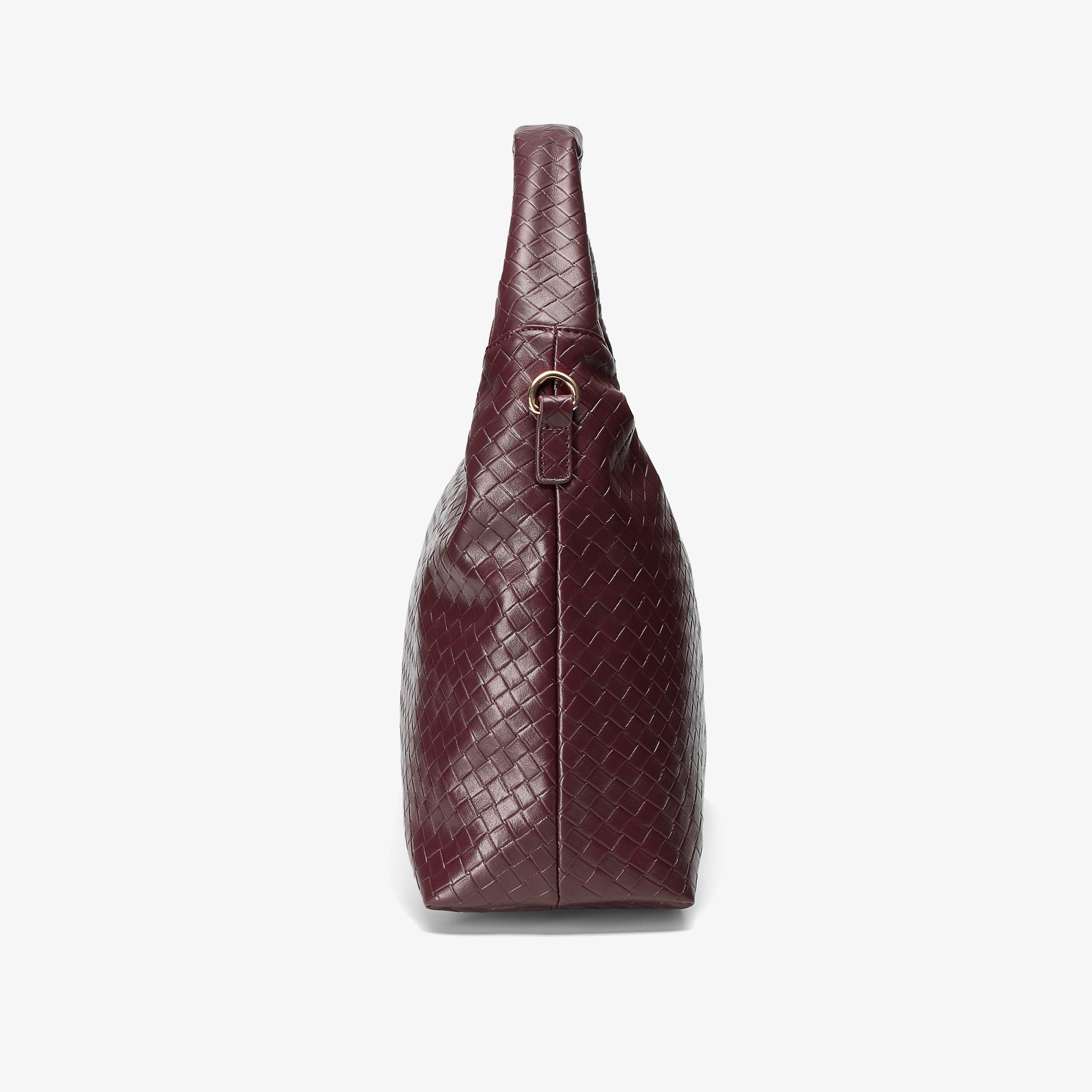 Veya Woven Tote Burgundy Tote Bag, view 3 of 6