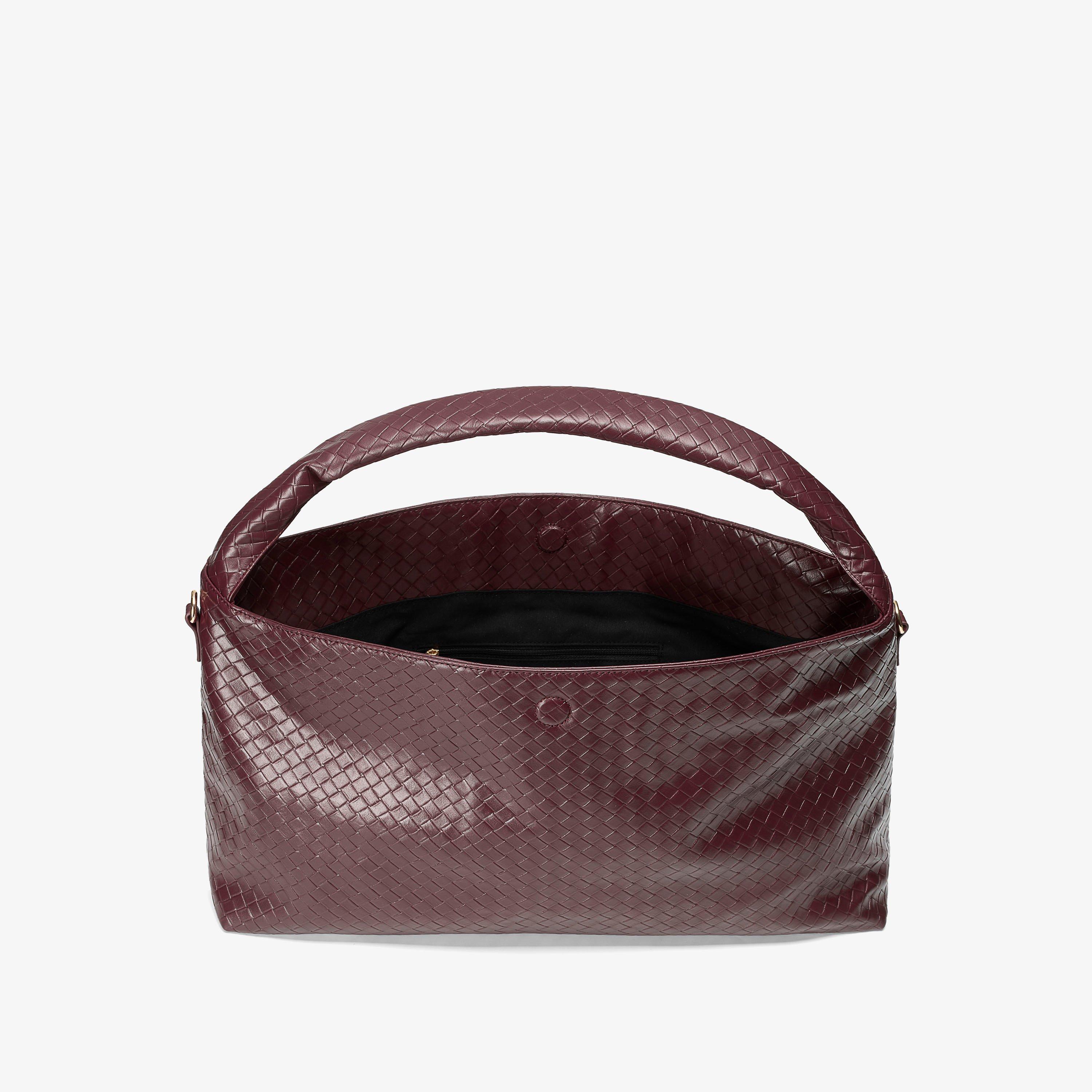 Veya Woven Tote Burgundy Tote Bag, view 4 of 6