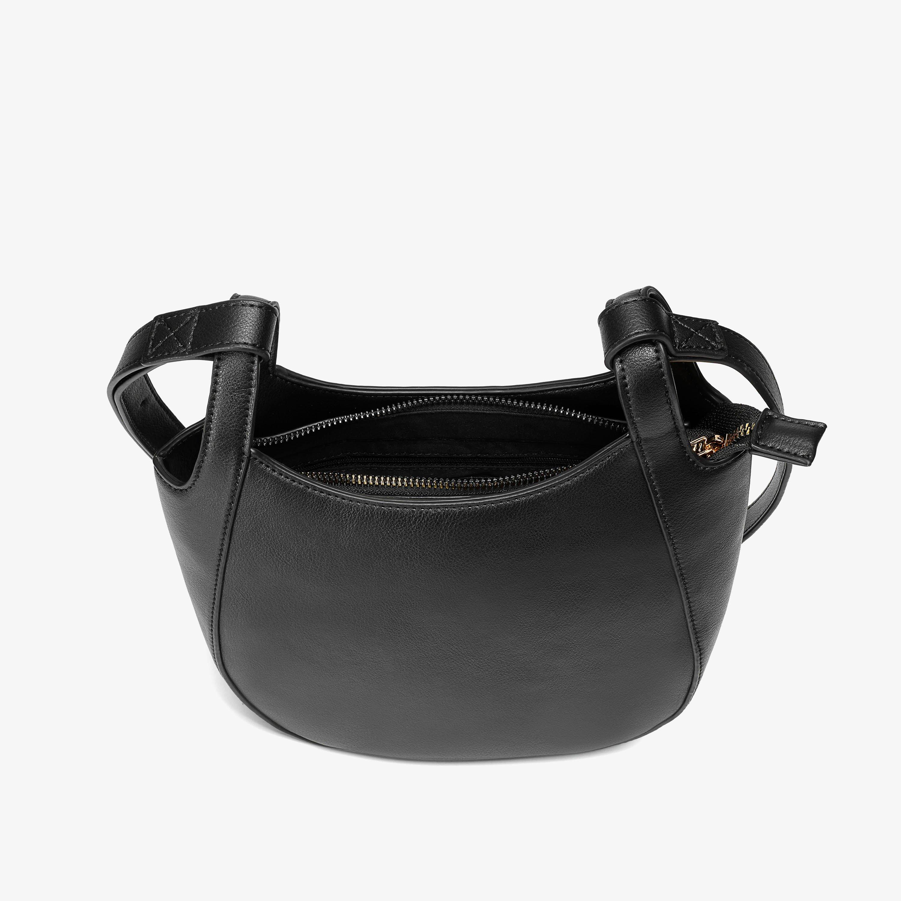 Lyra Saddle Black Cross Body Bag, view 4 of 6