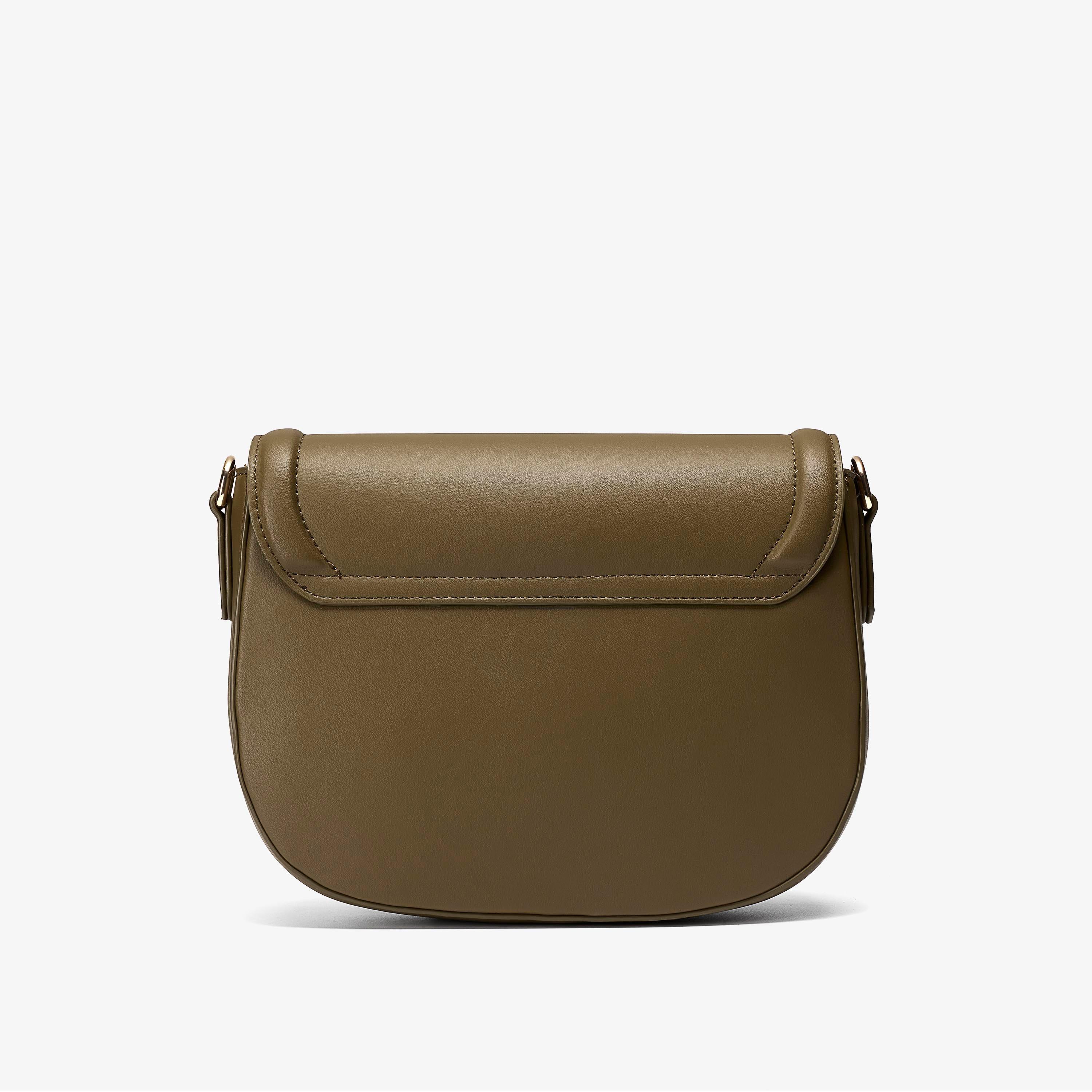 Livia Saddle Dark Olive Cross Body Bag, view 2 of 6