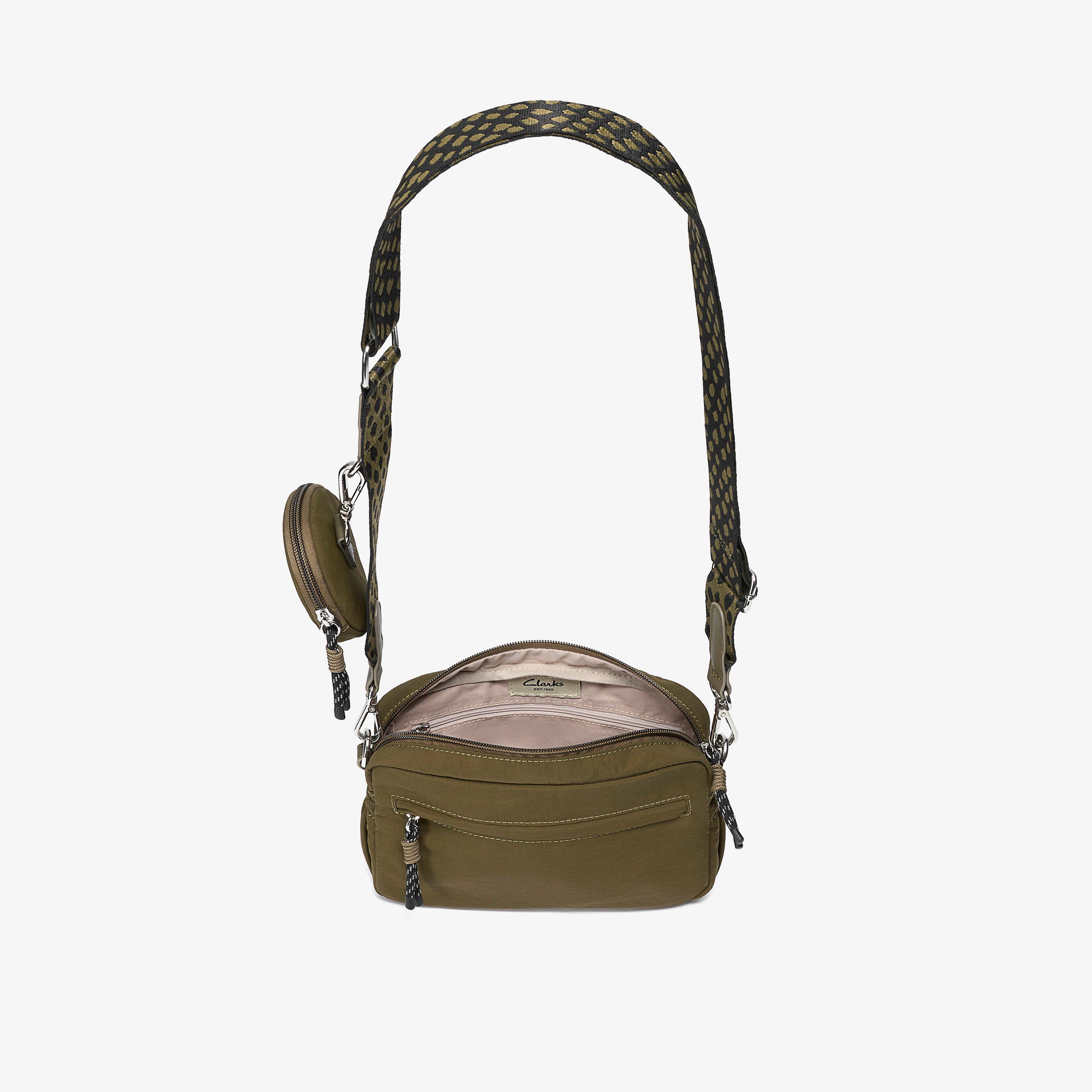 Utility 2 Pocket Dark Olive Combination Cross Body Bag, view 4 of 6