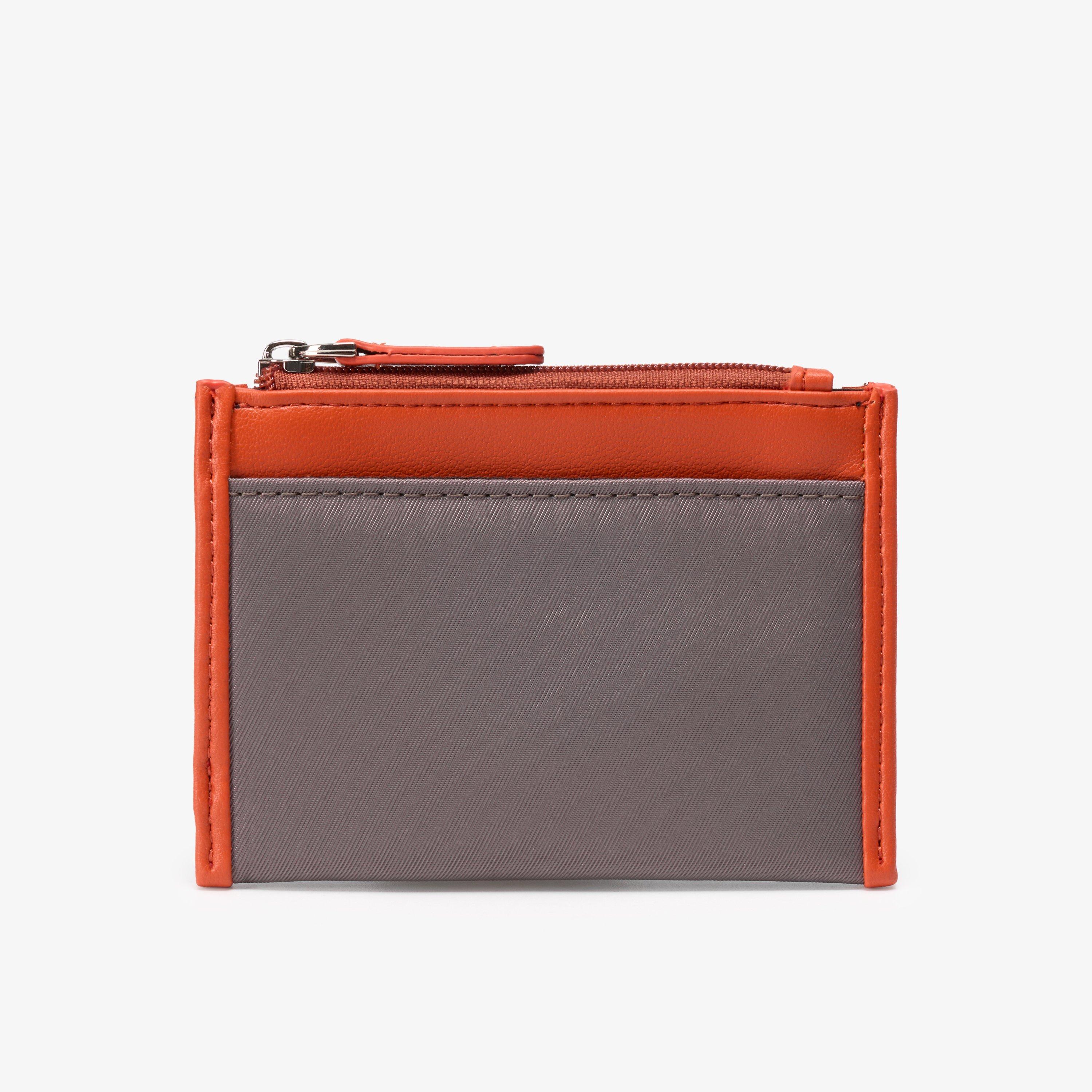 Chip Card Case Grey/Orange Wallet, view 1 of 3