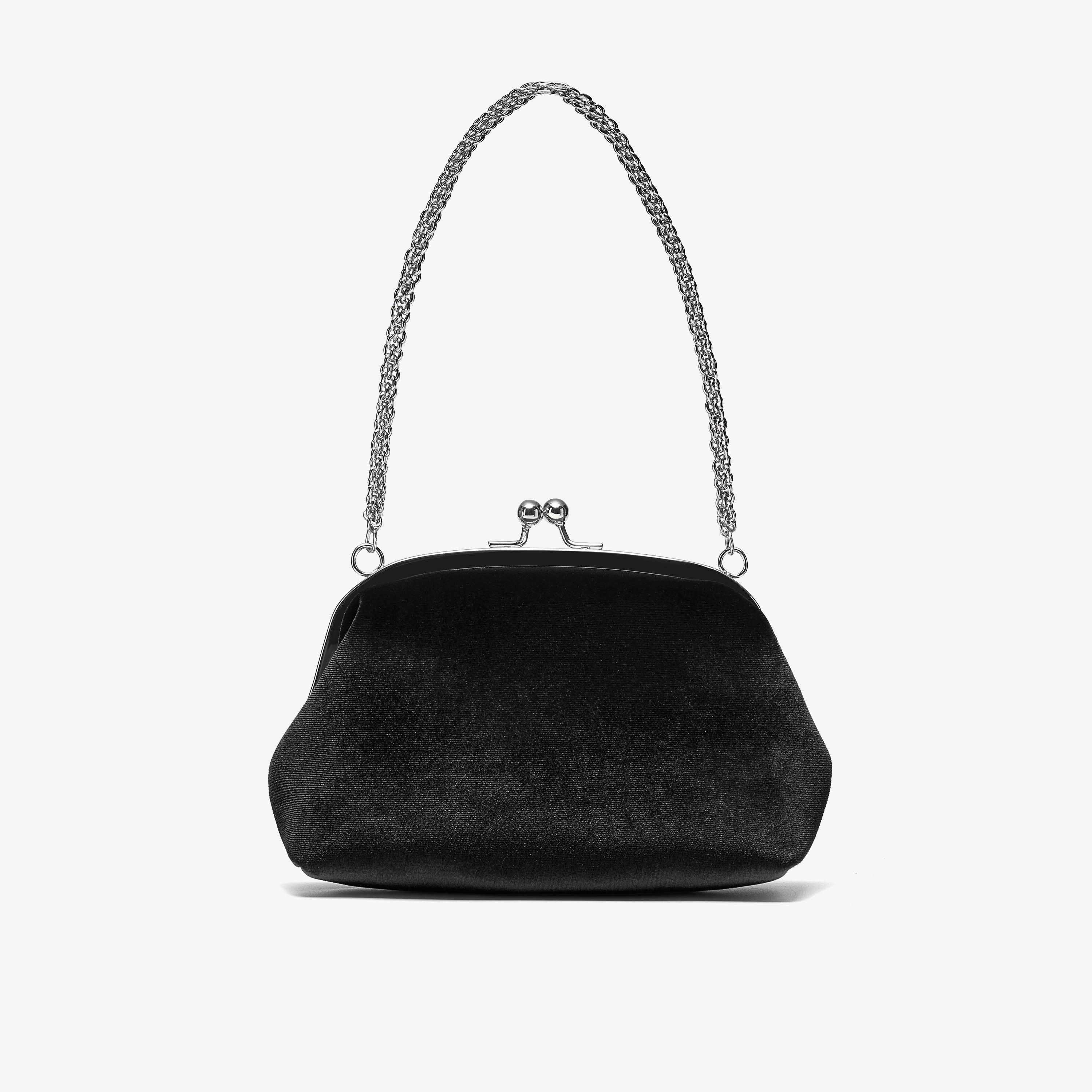Lunelle Clutch Black Velvet Clutch Bag, view 2 of 6