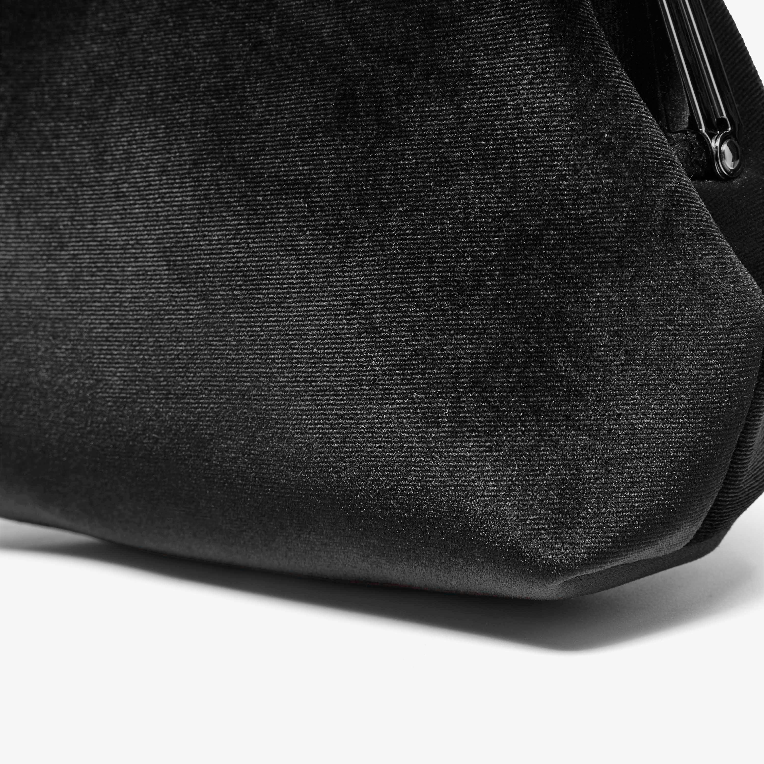 Lunelle Clutch Black Velvet Clutch Bag, view 5 of 6