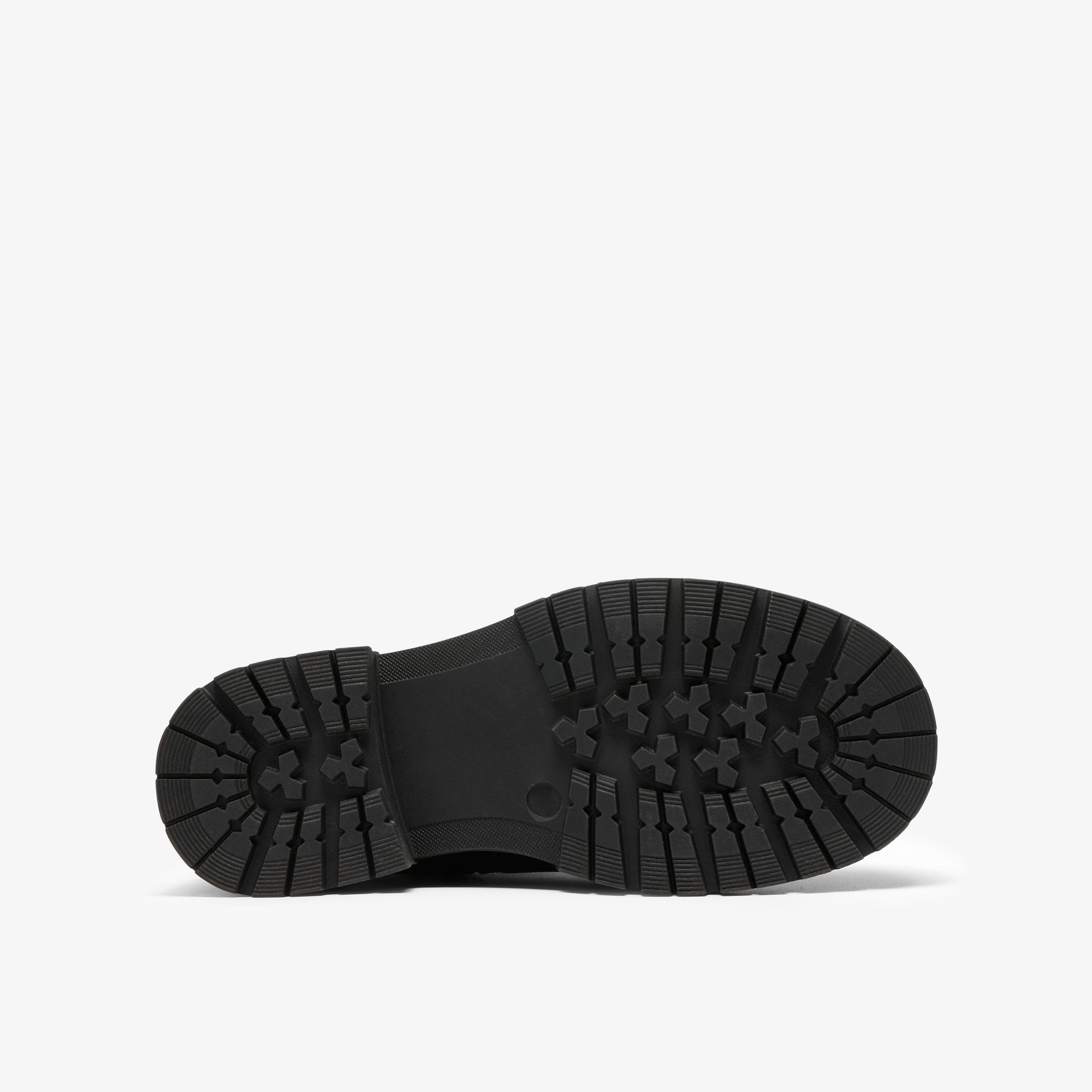 Paislyn Lace Kid Black Ankle Boots School Shoes, view 3 of 6