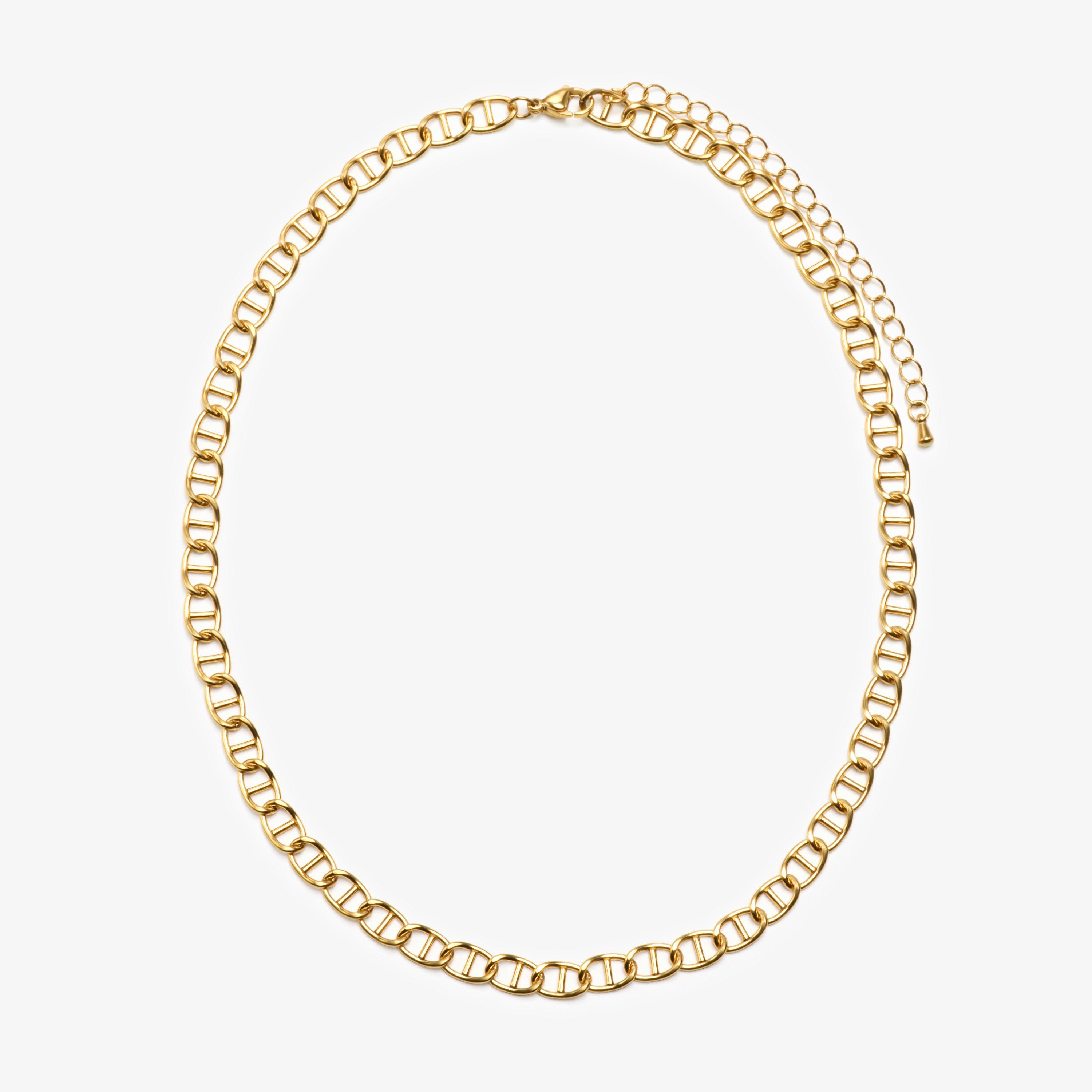 Chunky Link NL Gold Plated Necklaces, view 1 of 2