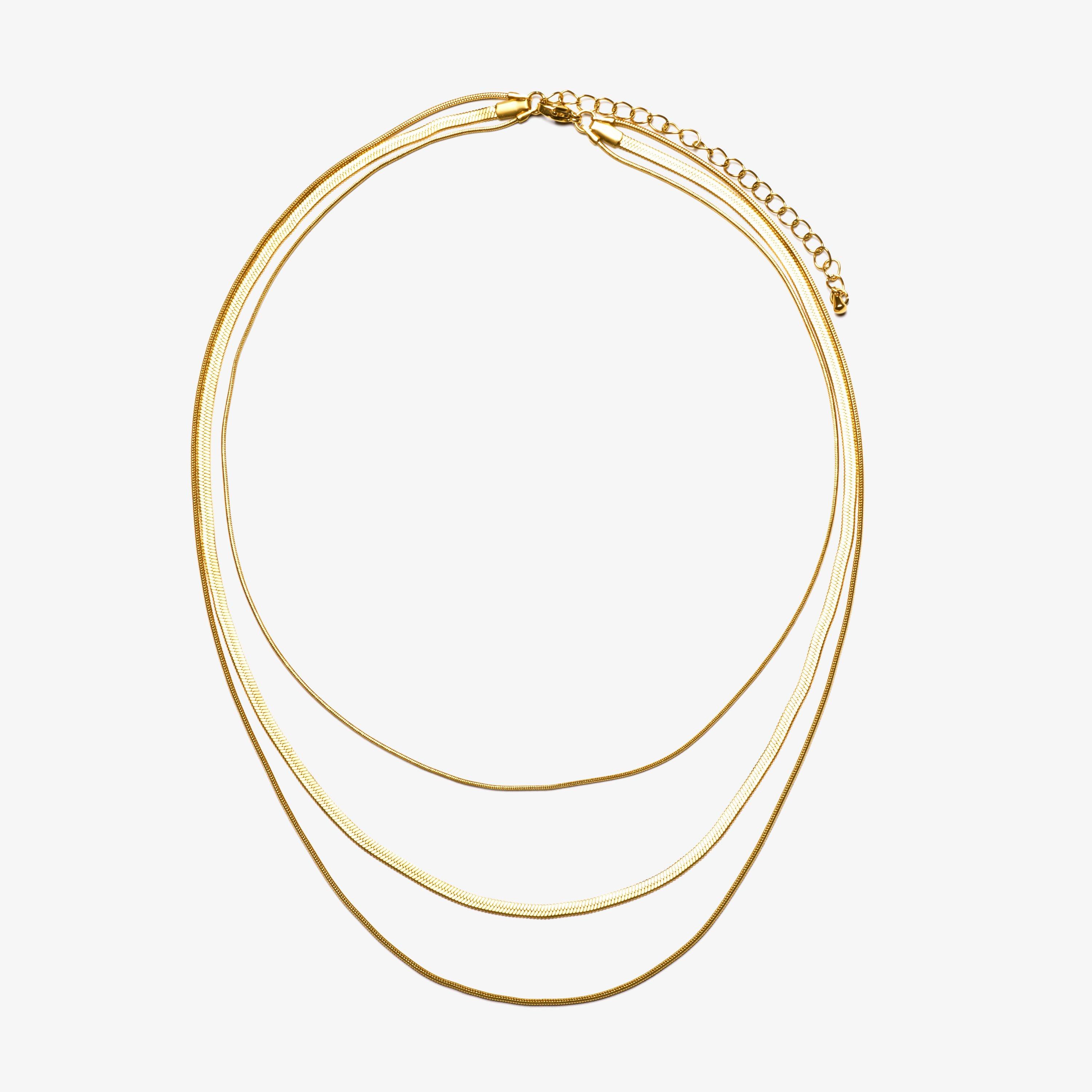 Gleam Layer NL Gold Plated Necklaces, view 1 of 2