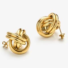 Knotted Stud — Gold 2