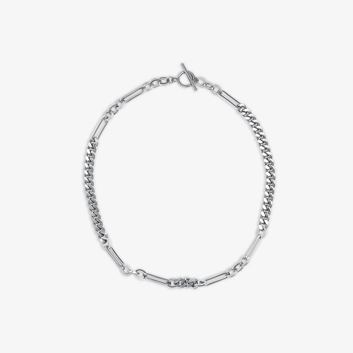 Link Mix Necklace  — Silver