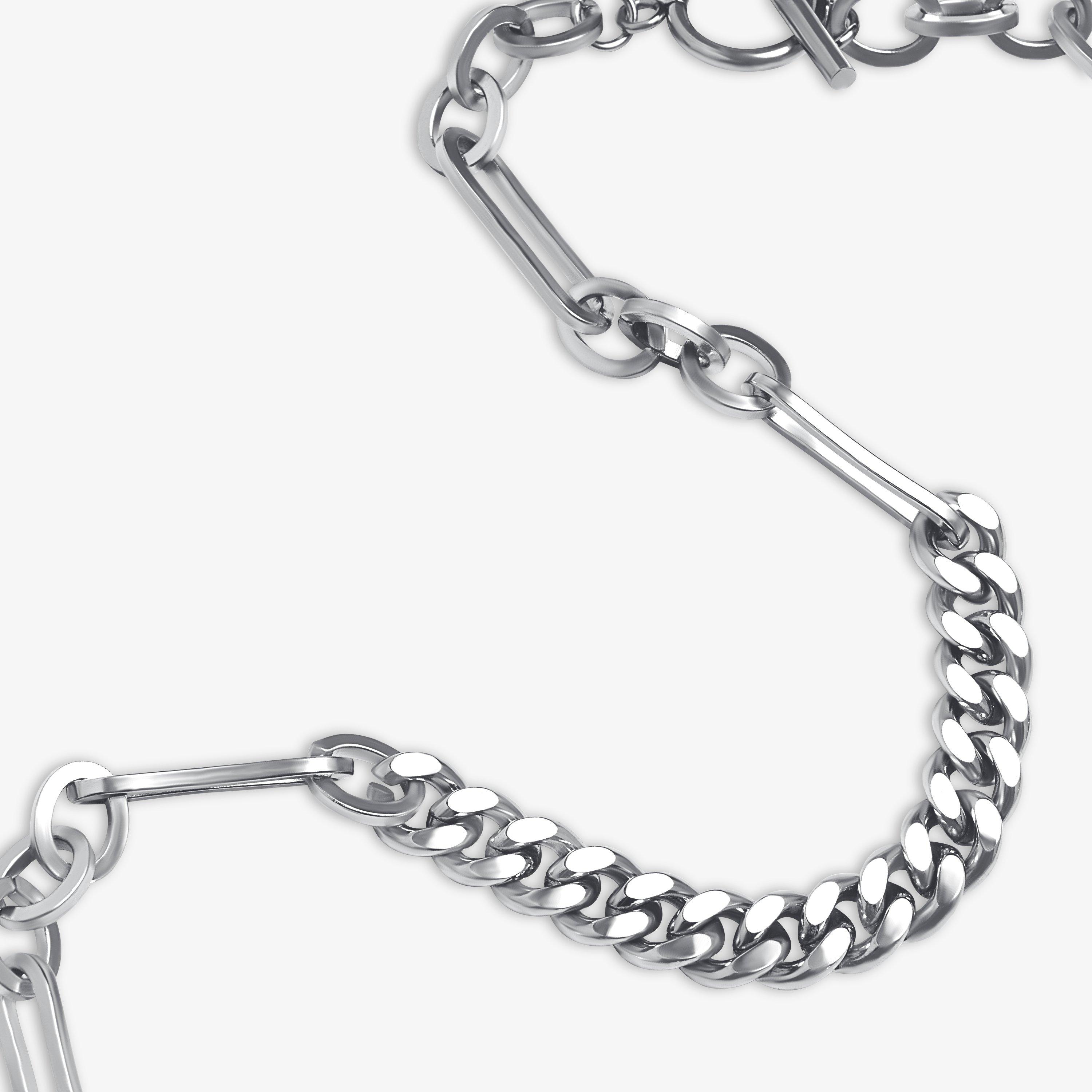 Link Mix Necklace  — Silver