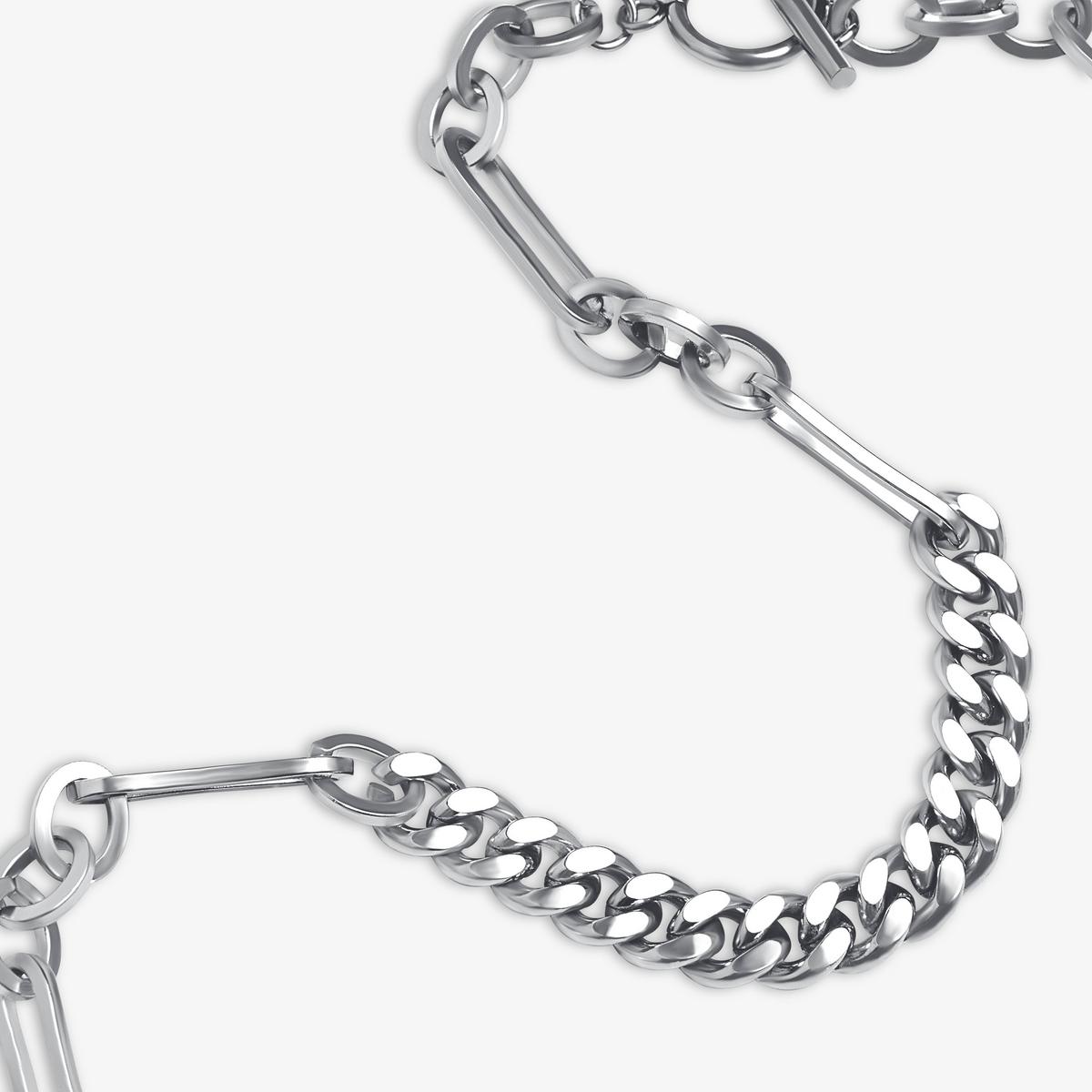 Link Mix Necklace  — Silver