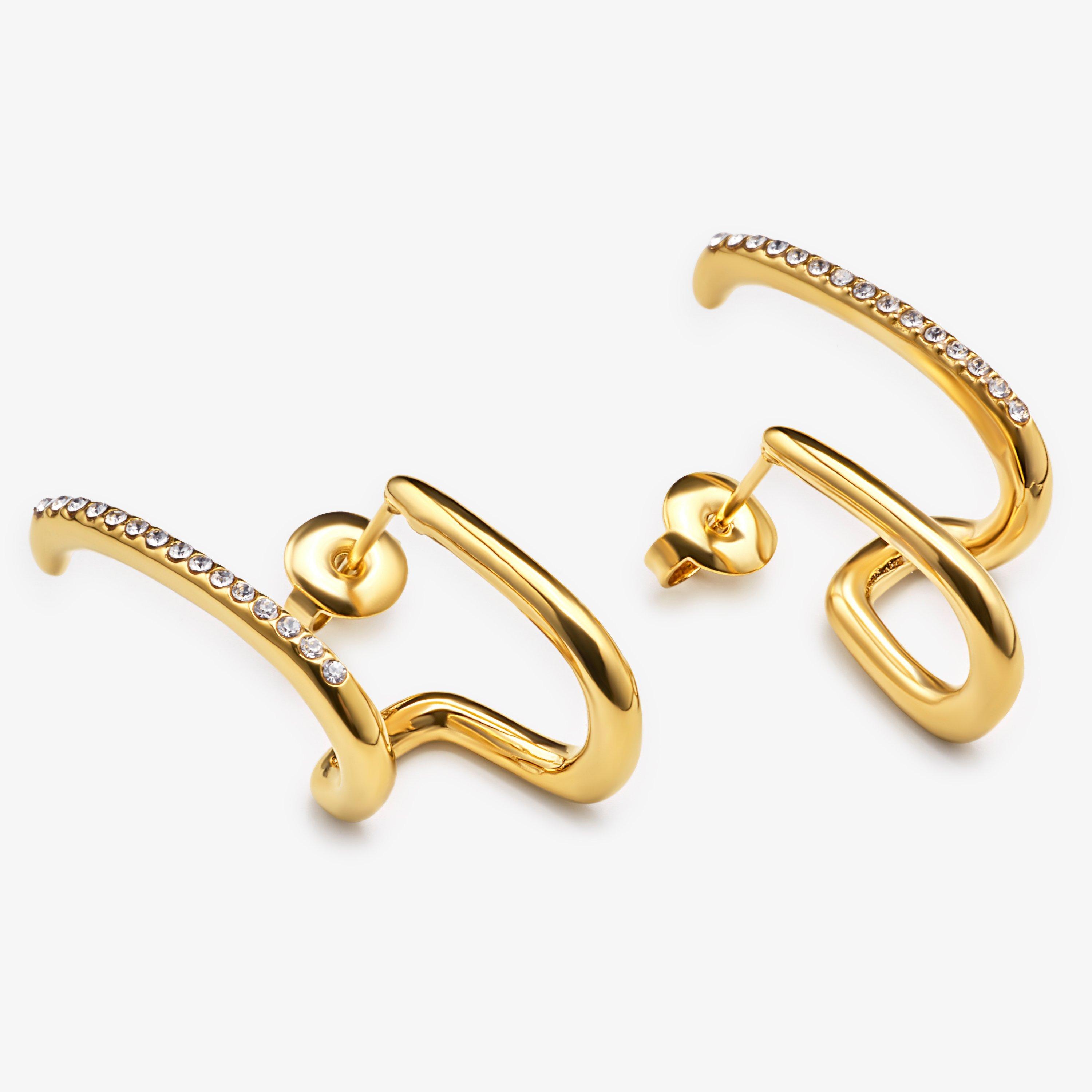 Luxe Double Hoop — Gold