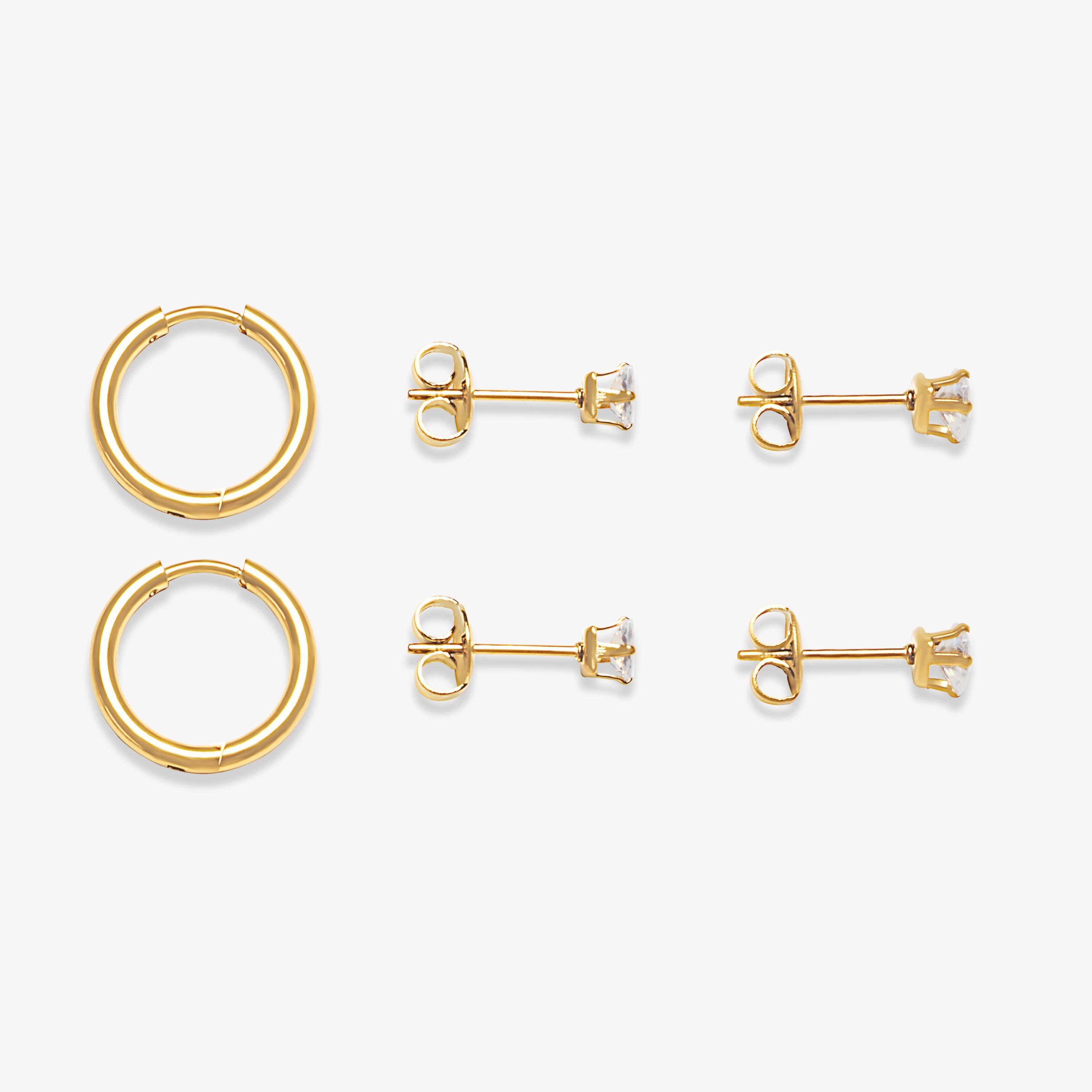 Luxe Stack Earrings Three Pack  Gold Earrings, view 1 of 2