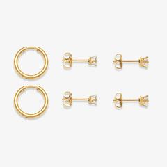 Luxe Stack Earrings Three Pack  — Gold 1