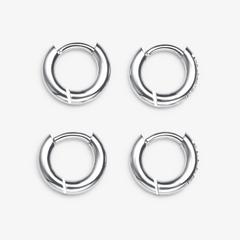 Luxe Huggie 2 pack — Silver 1