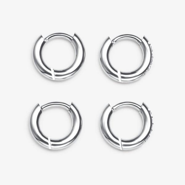 Luxe Huggie 2 pack — Silver