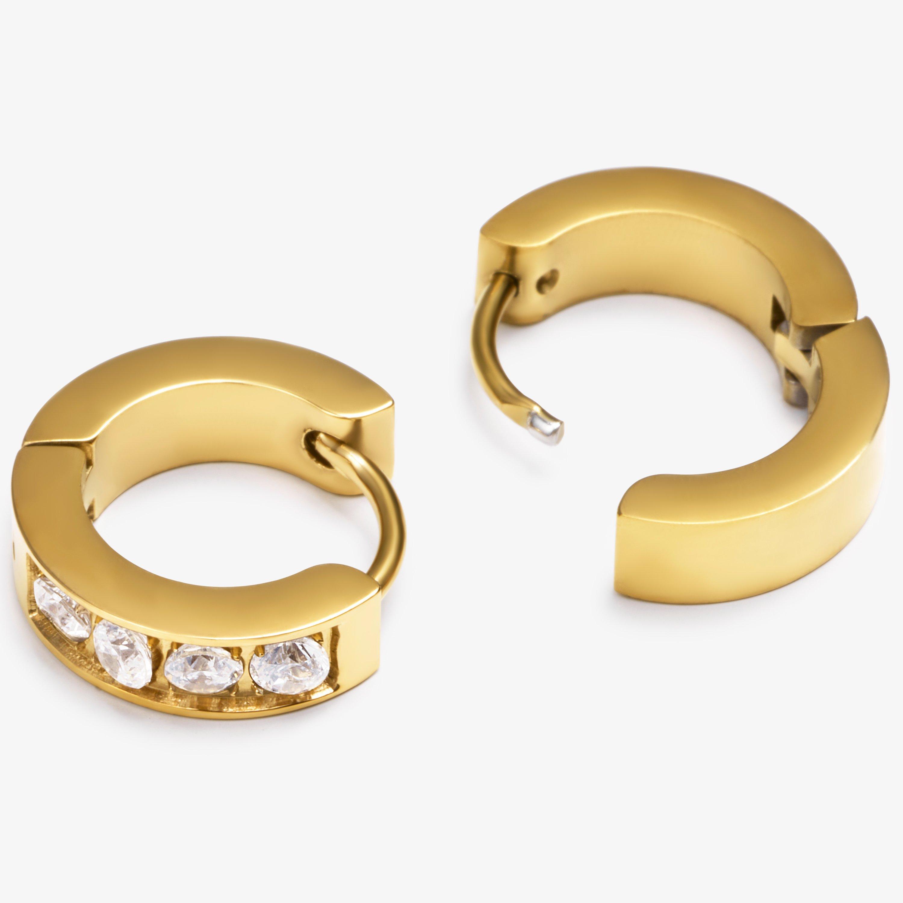 Luxe Wide Huggie Earrings  — Gold