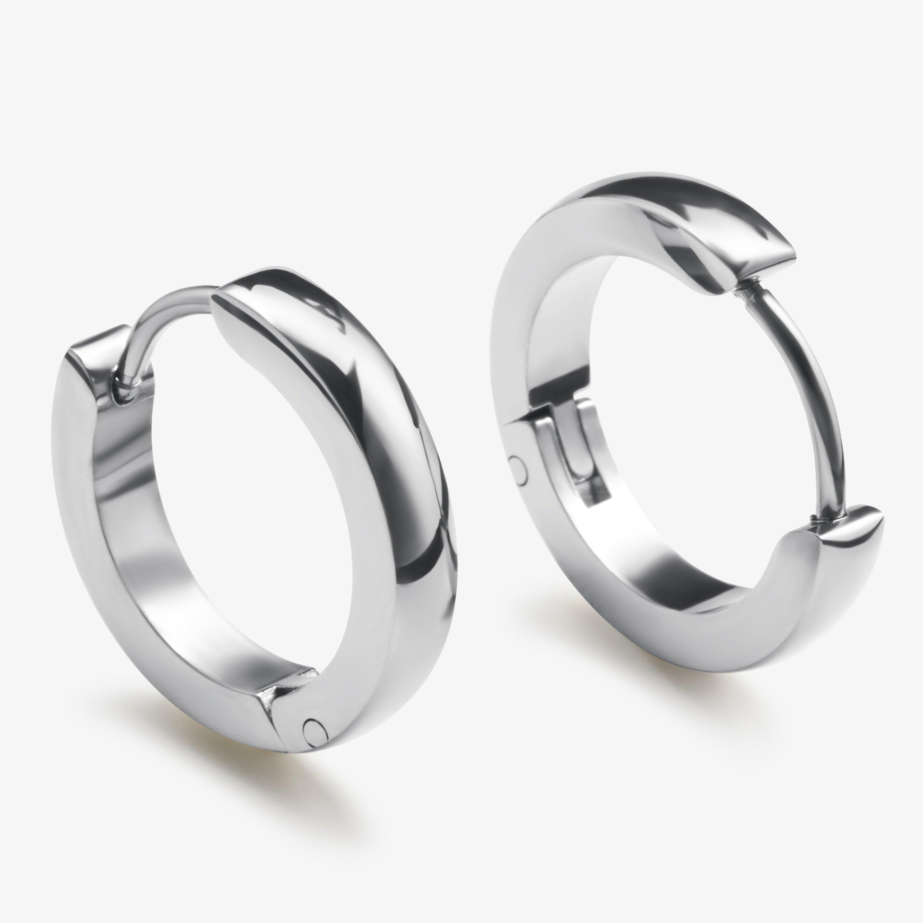 Minimal Huggie Earrings  — Silver