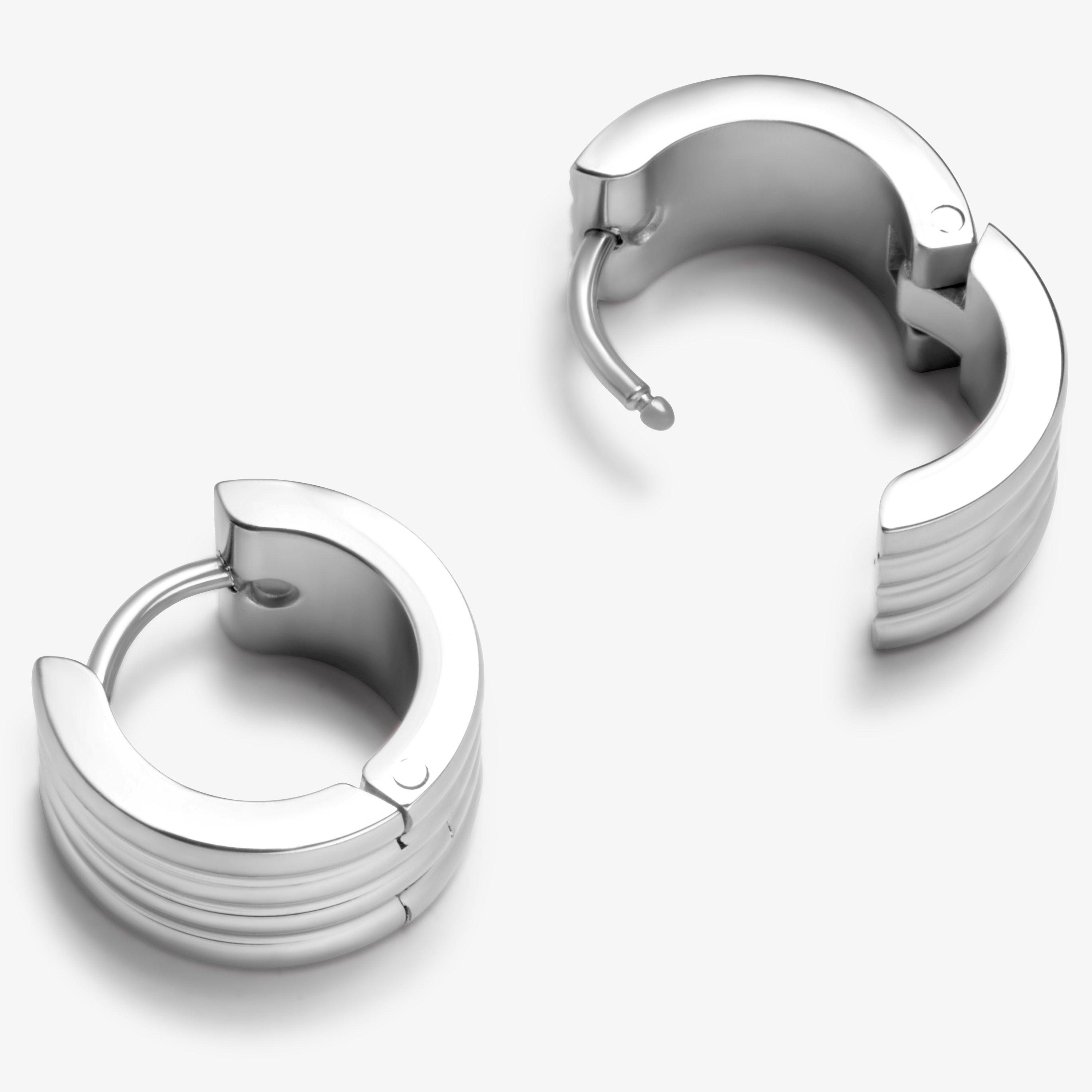 Stack Huggie Earrings  — Silver