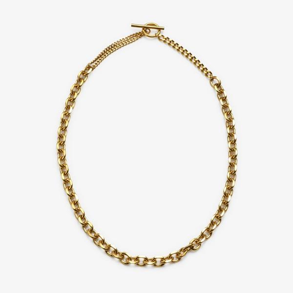 T-Bar Chain Necklace — Gold