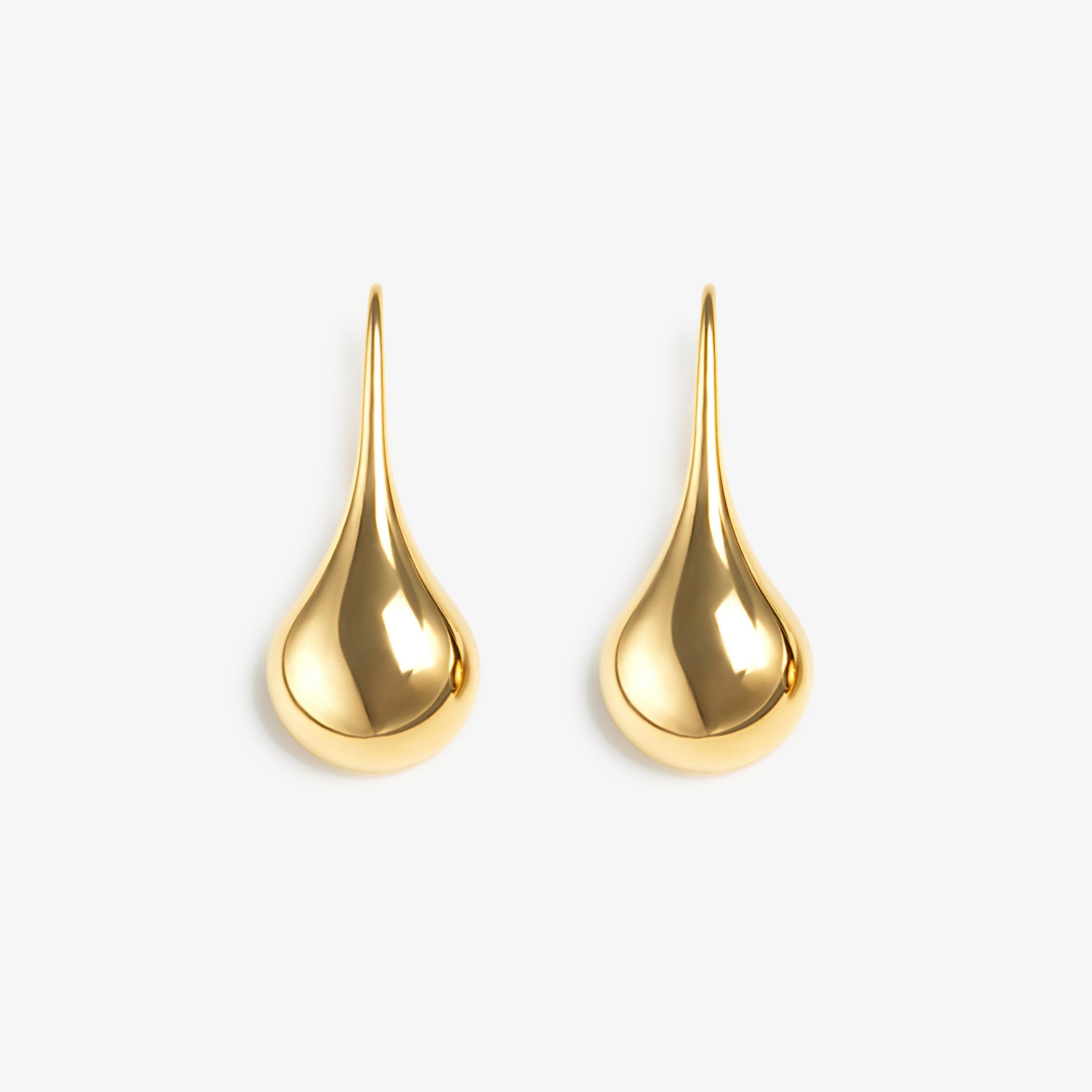 Tear Droplet Earrings  Gold Earrings, view 1 of 2