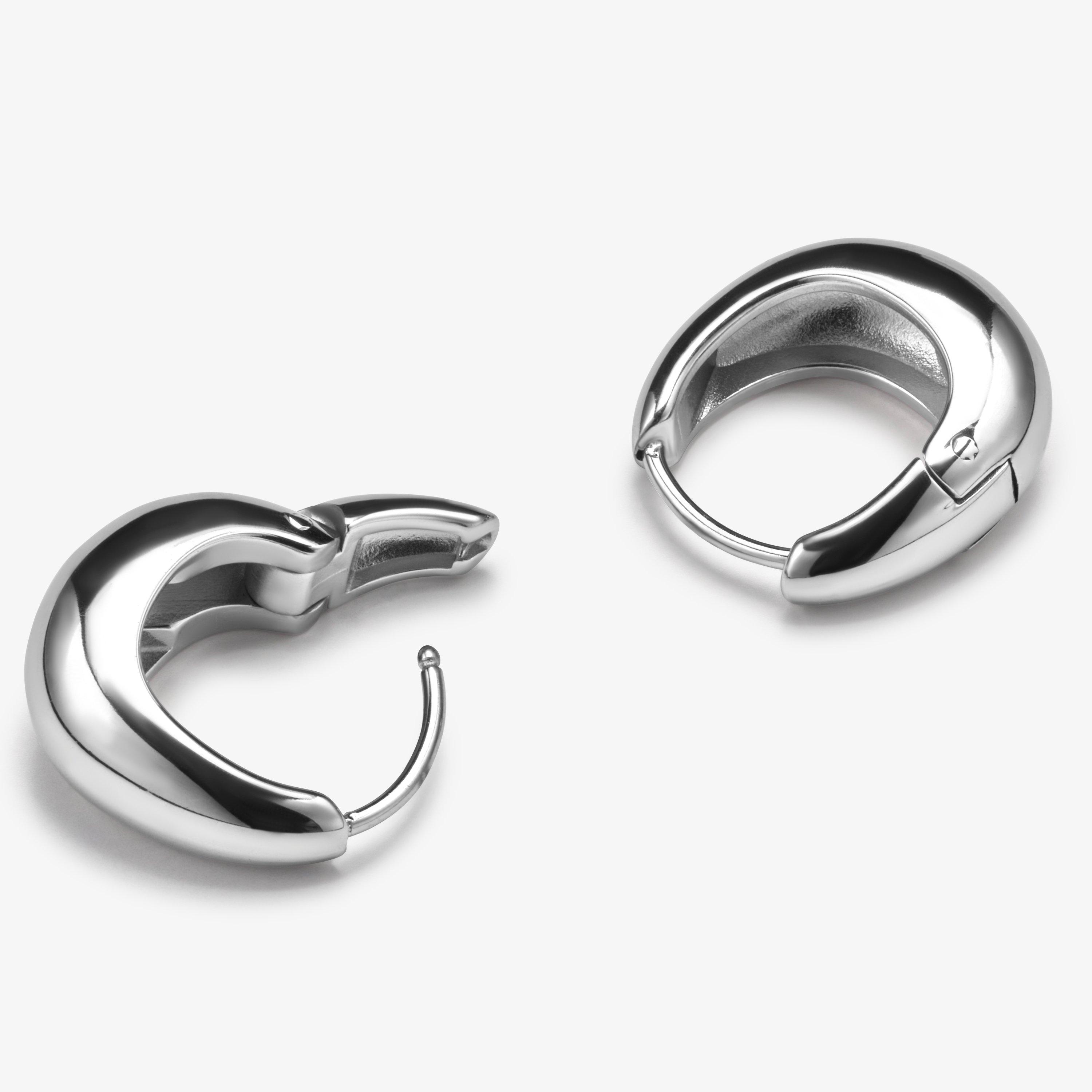 Tear Huggie — Silver (alternate view)