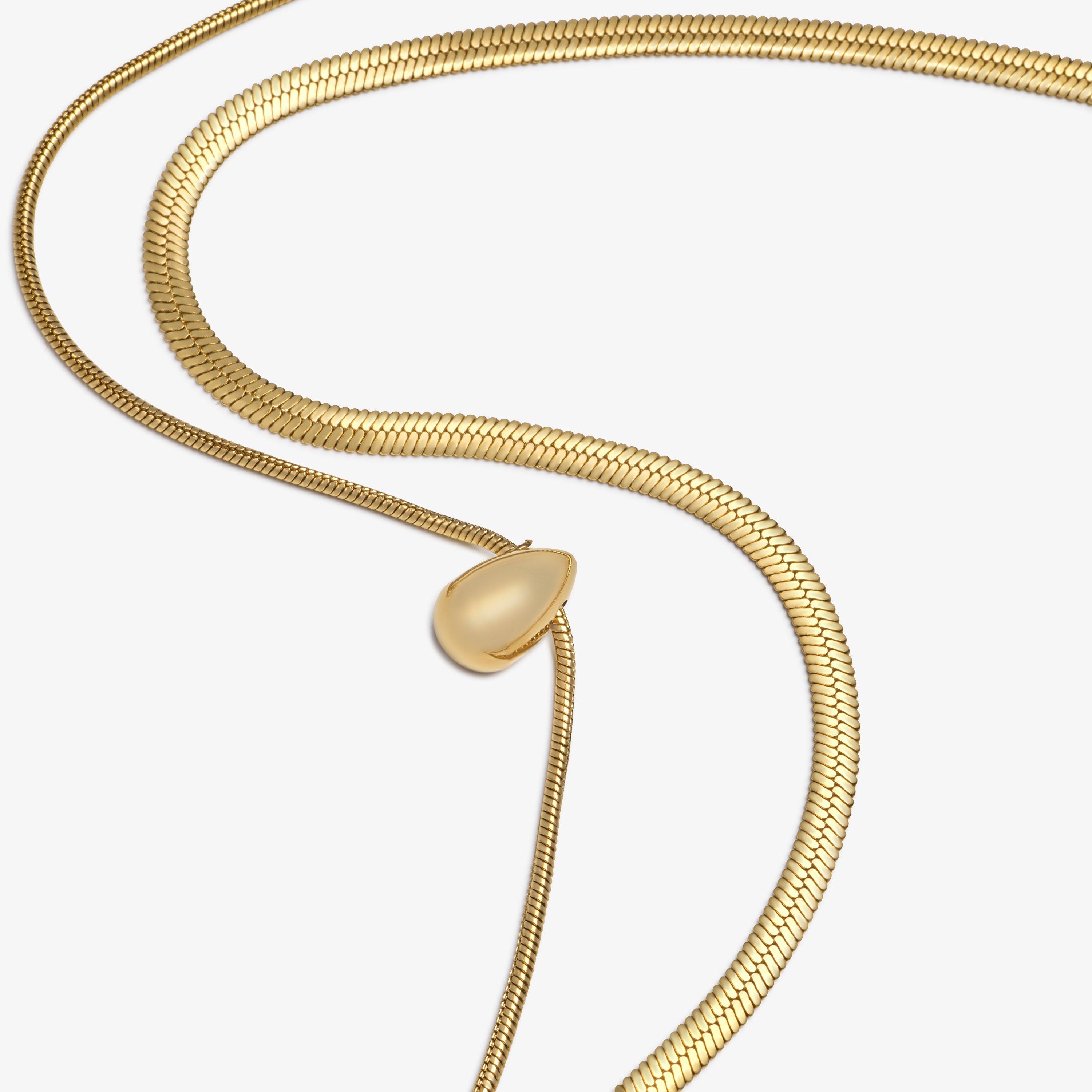 Tear Layer Necklace — Gold