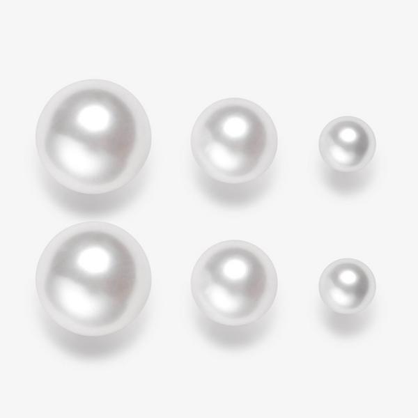Lustre Stud Earrings Three Pack  — Silver