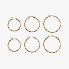 Minimal Hoop 3 pack — Gold 1