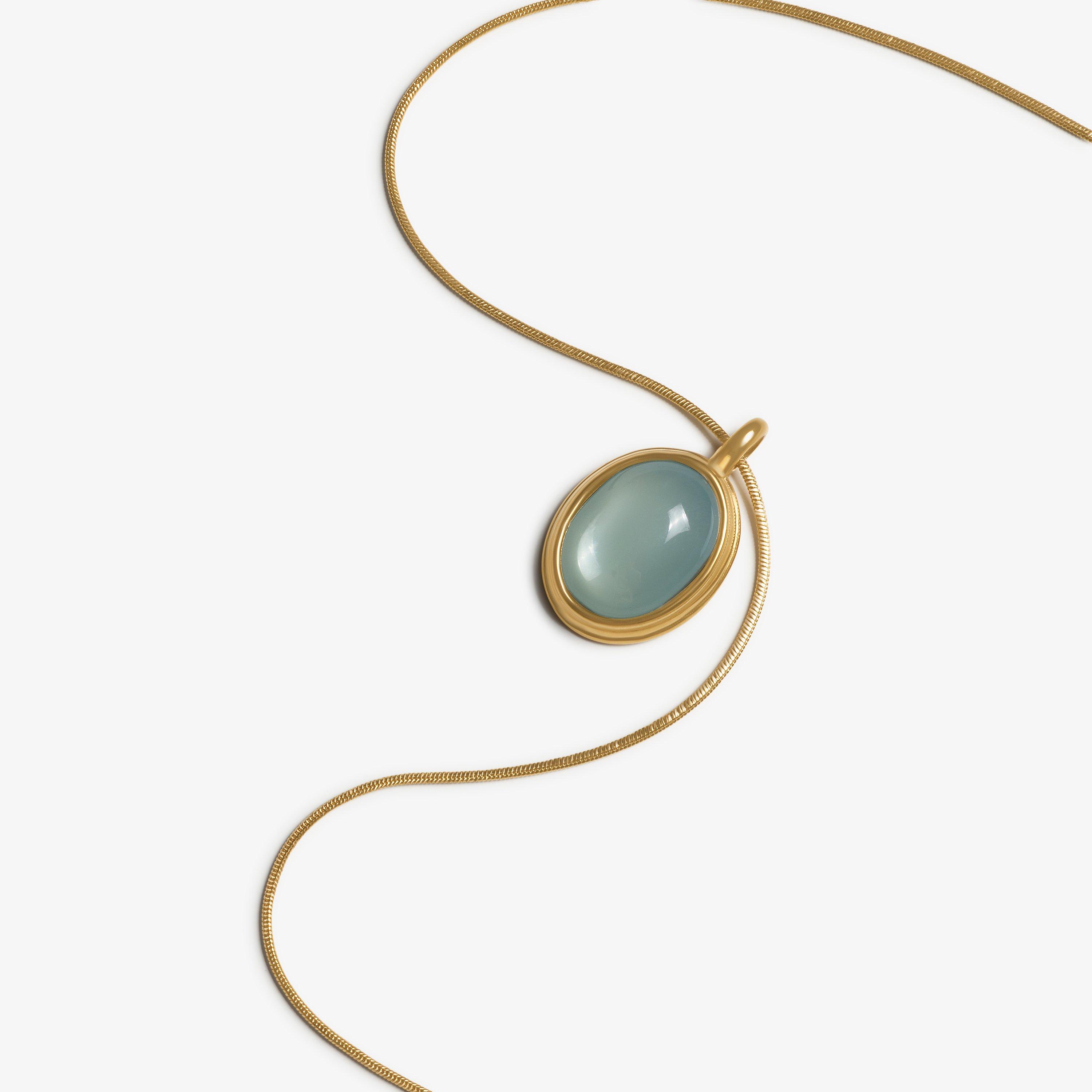 Gem Pendant Necklace  — Gold