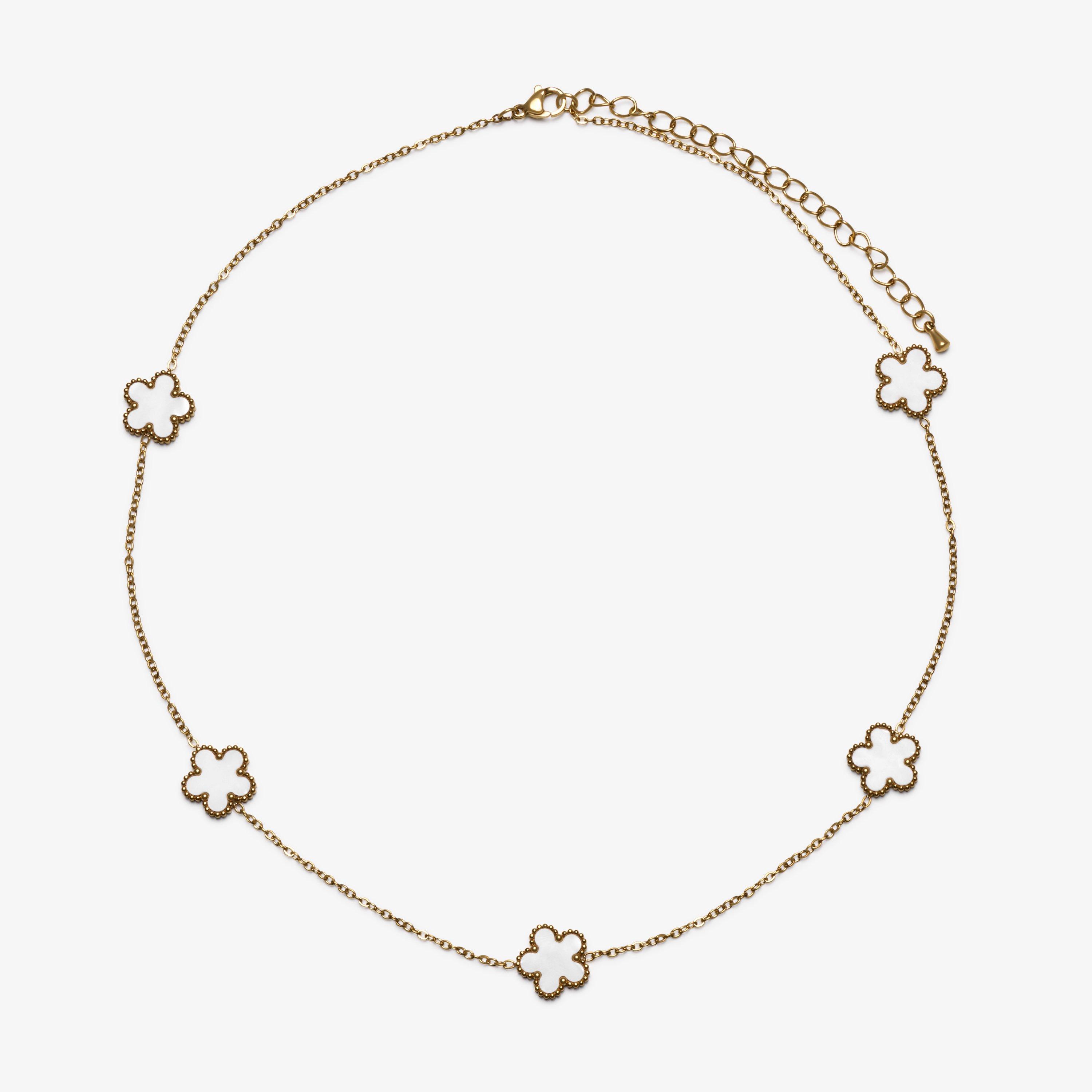 Bloom Necklace  White/Gold Necklaces, view 1 of 2