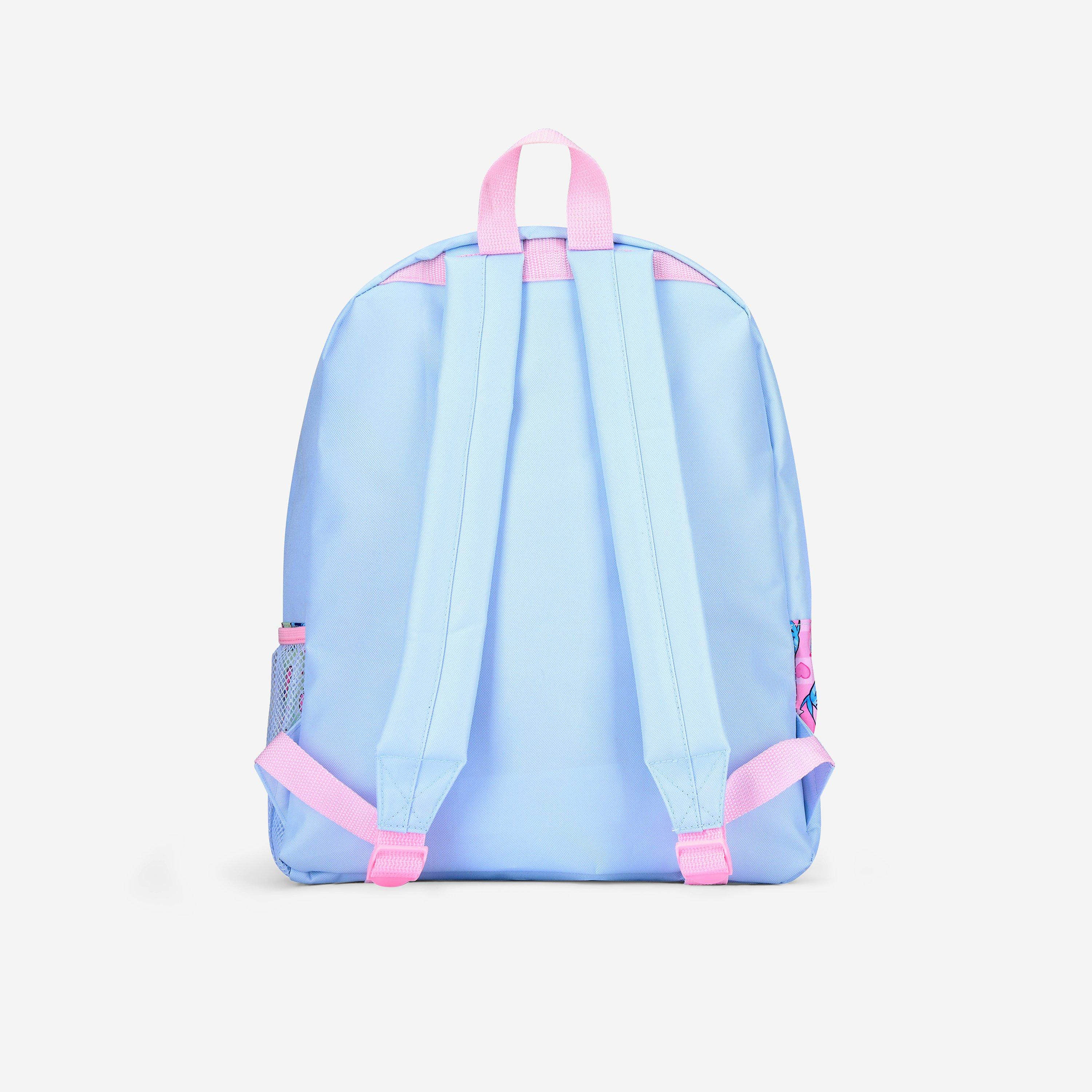 Stitch Gingham Pale Blue Combination Backpack, view 2 of 6