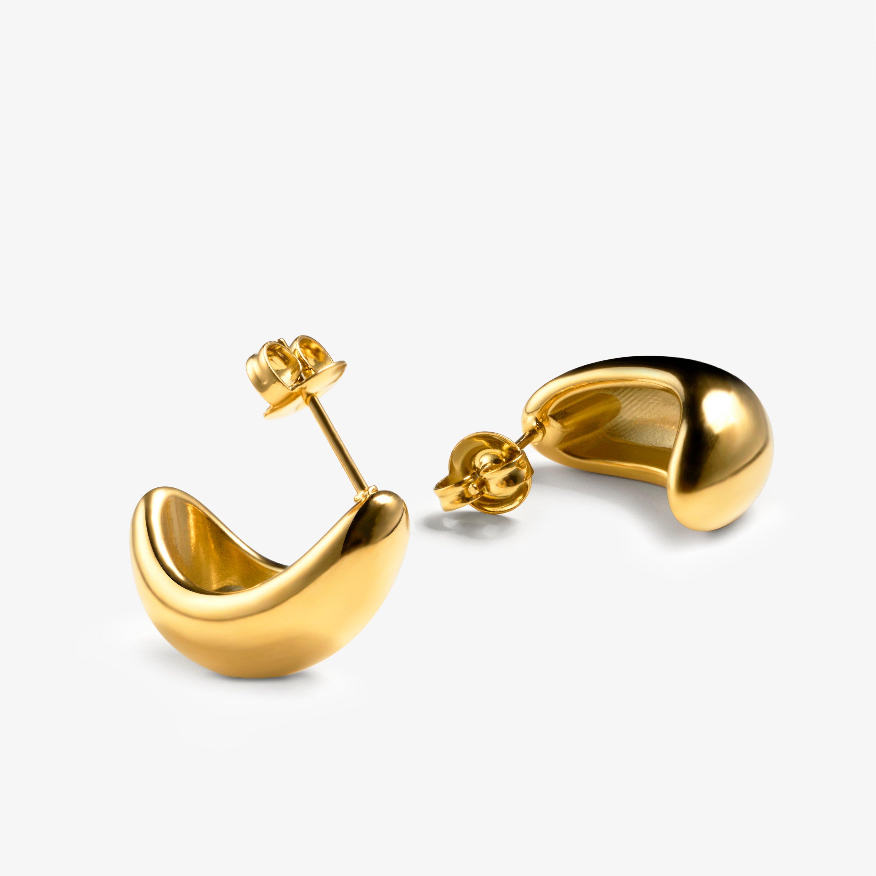 Chubby Huggie Earrings — Gold