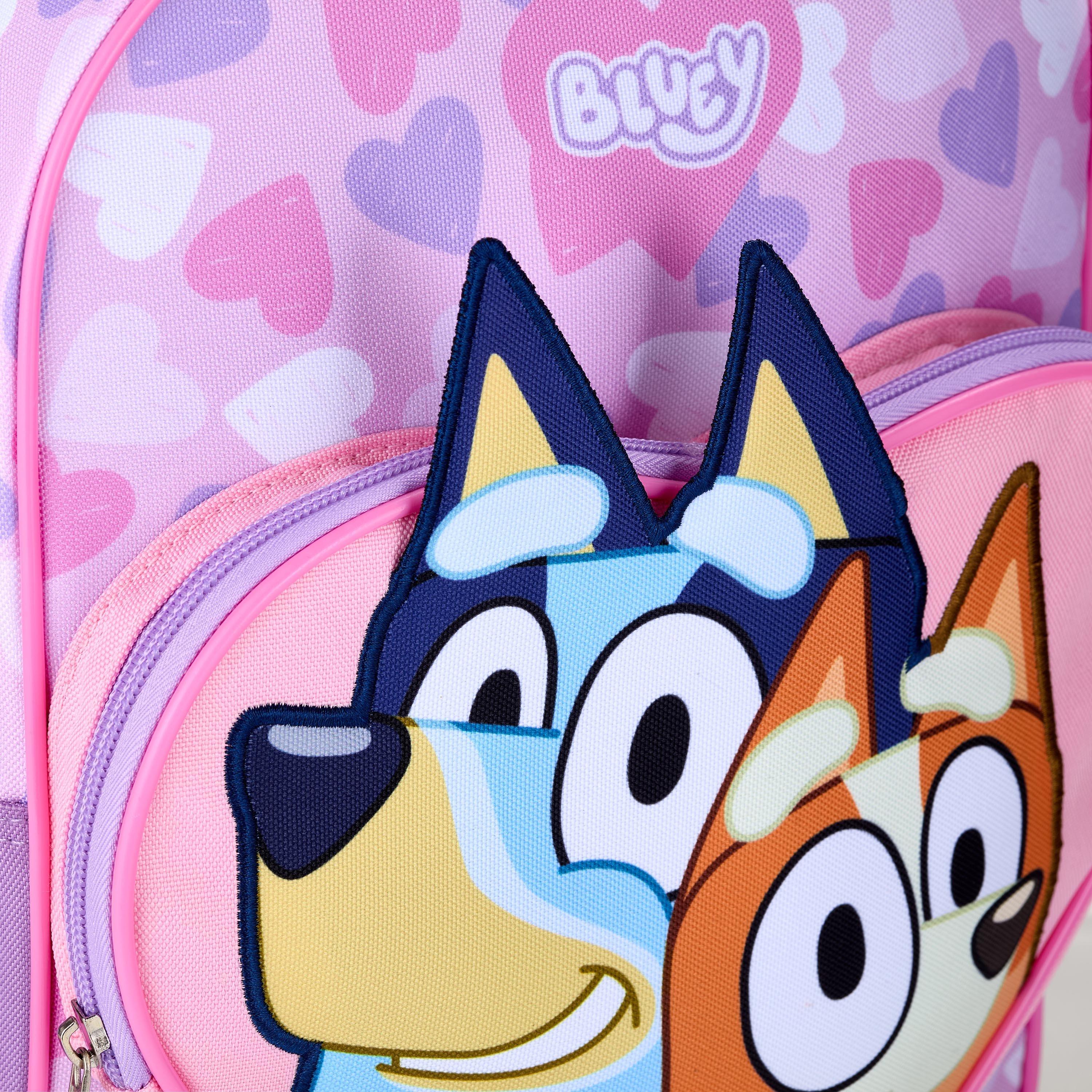 Bluey Heart Bag Pink Backpack, view 3 of 4